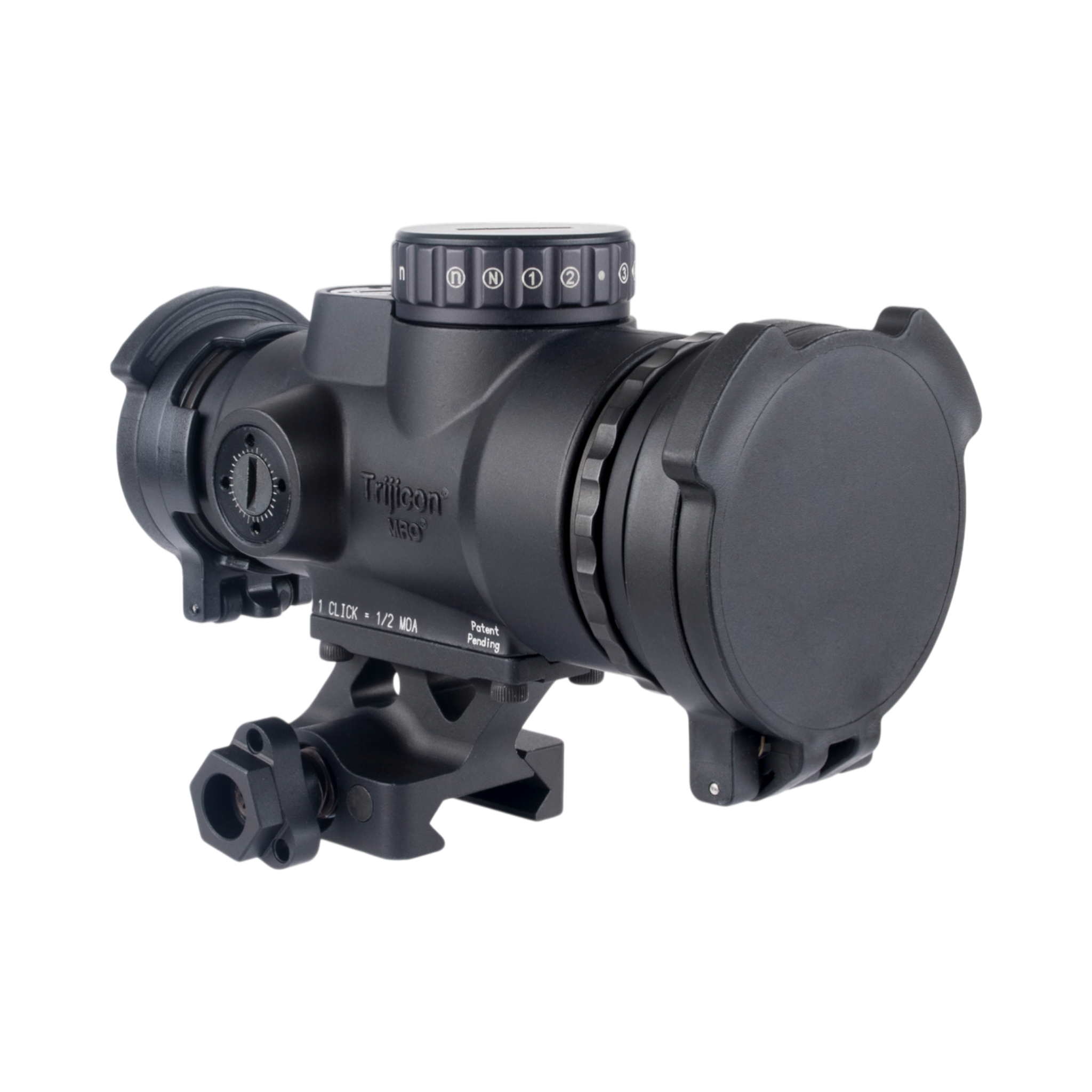 Trijicon MRO® HD Patrol regulējams LED tēmēklis ar 68 MOA tēmēkļa krustu un 2,0 MOA sarkanu punktu; pilnībā pagriežams ātrās nomaiņas Q-LOC (AC32070)