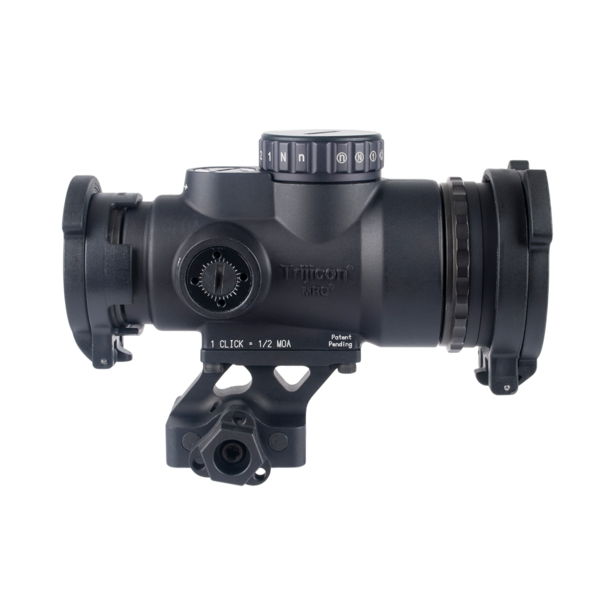 Trijicon MRO® HD Patrol regulējams LED tēmēklis ar 68 MOA tēmēkļa krustu un 2,0 MOA sarkanu punktu; pilnībā pagriežams ātrās nomaiņas Q-LOC (AC32070)