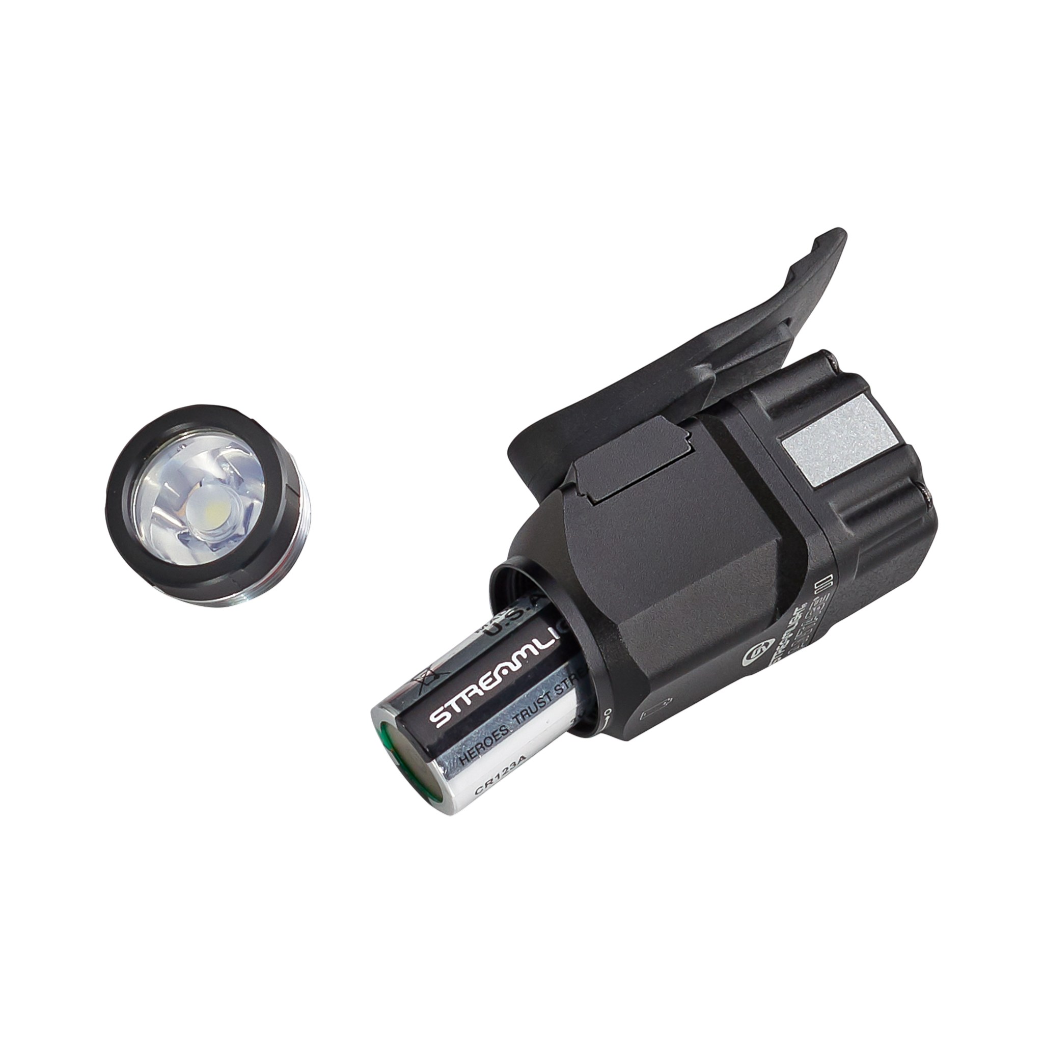Streamlight II – przemysłowy uchwyt do kasku ochronnego i (1) bateria CR123A Li. (69333)