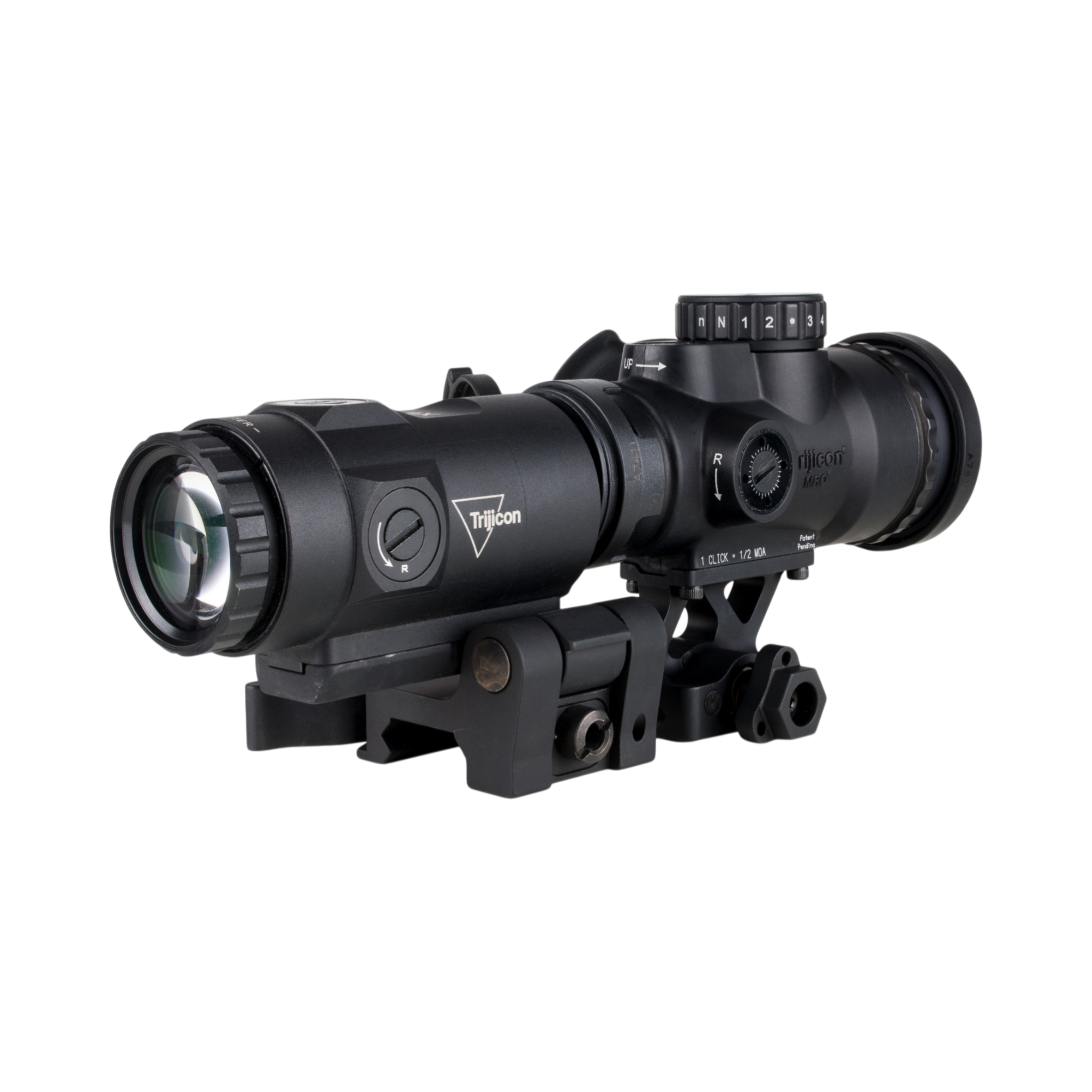 Trijicon MRO SD Patrol 1x25, 3x Mag, Adj. LED, 2 MOA Red Dot; Full CW Q-LOC (AC32070); 3X Mag QR-FTS