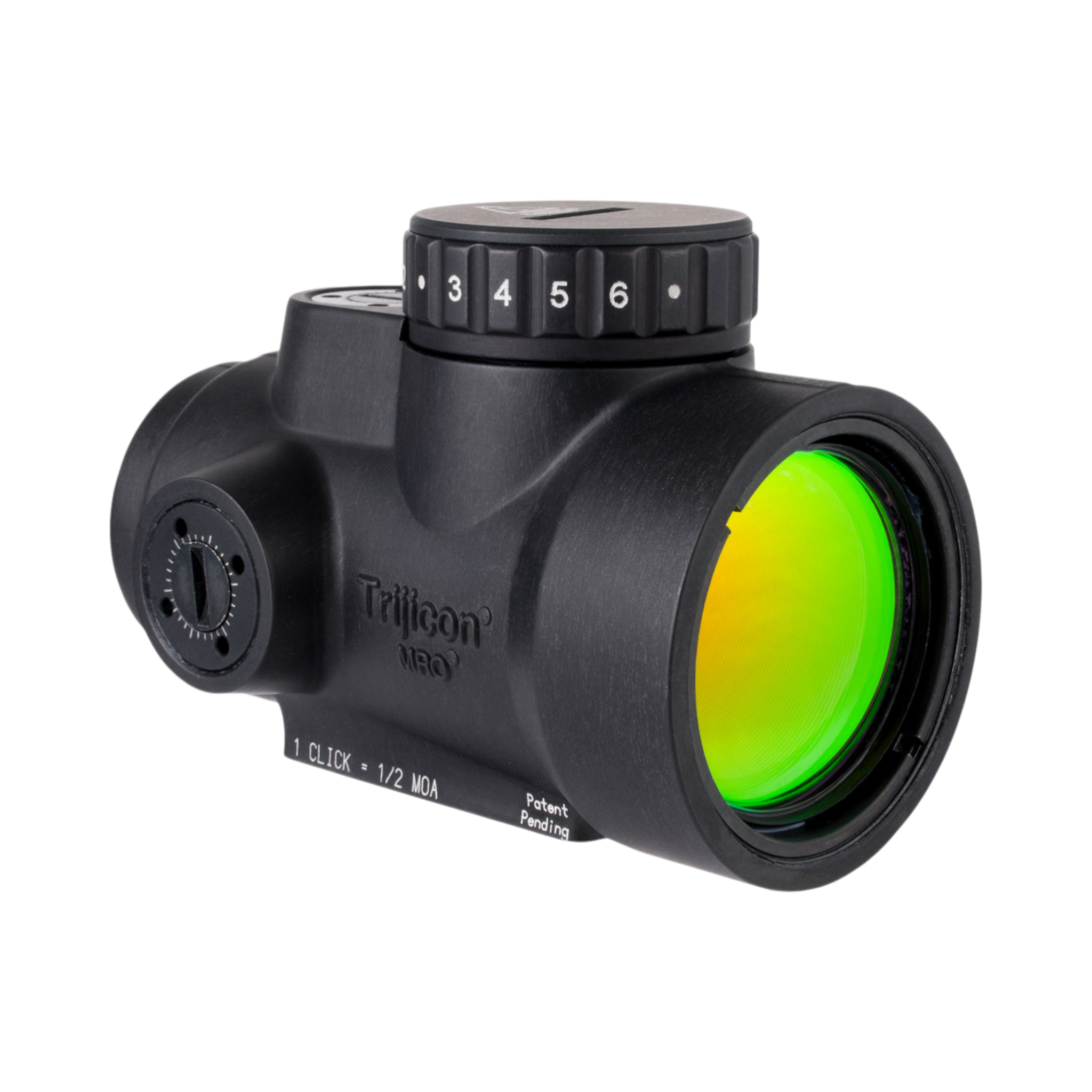 „Trijicon MRO® SD 1x25“ taškinis taikiklis su reguliuojamu 2,0 MOA raudonu tašku