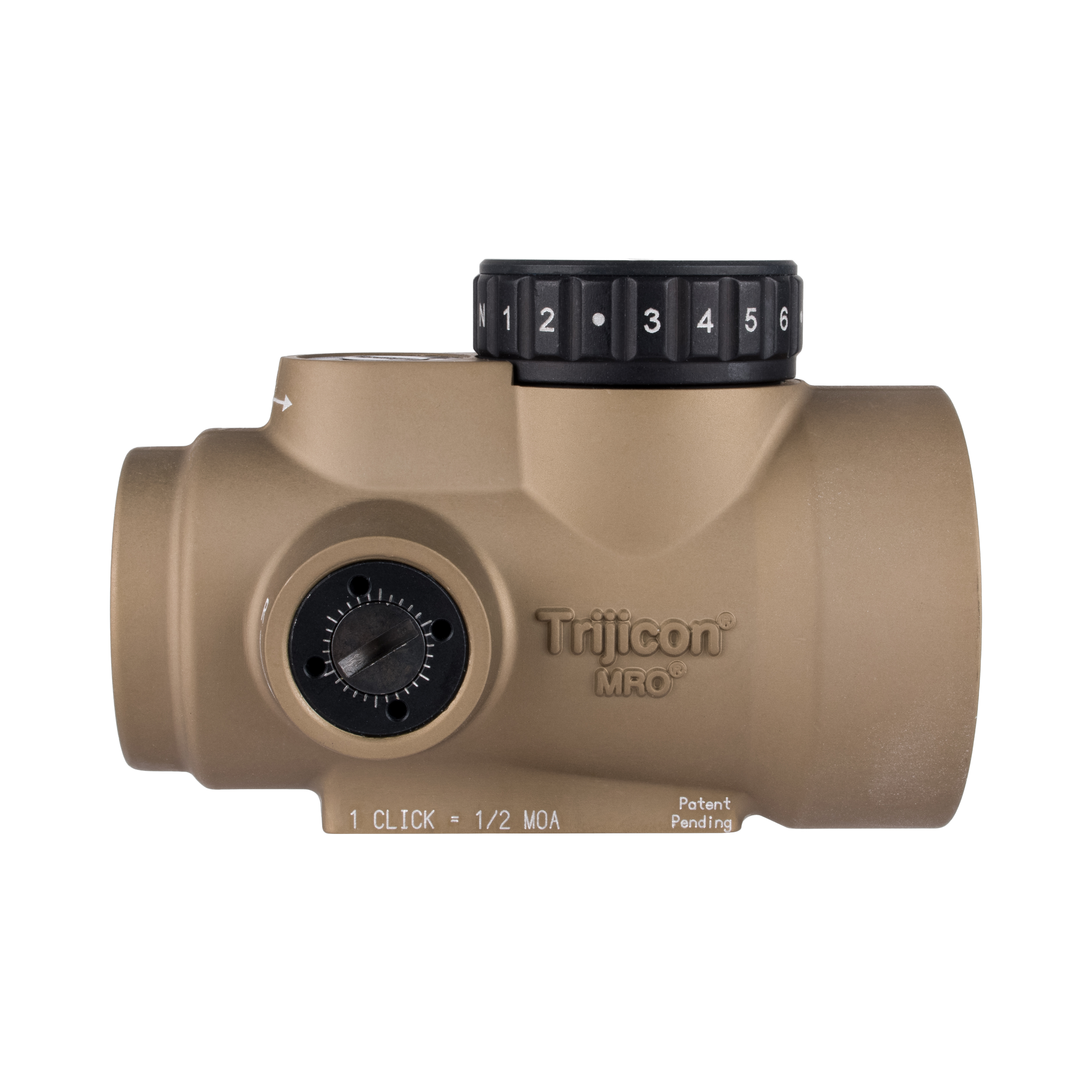 Trijicon MRO® SD 1x25 sarkano punktu tēmēklis ar regulējamu LED 2,0 MOA sarkano punktu, anodēts koijotu brūnā krāsā