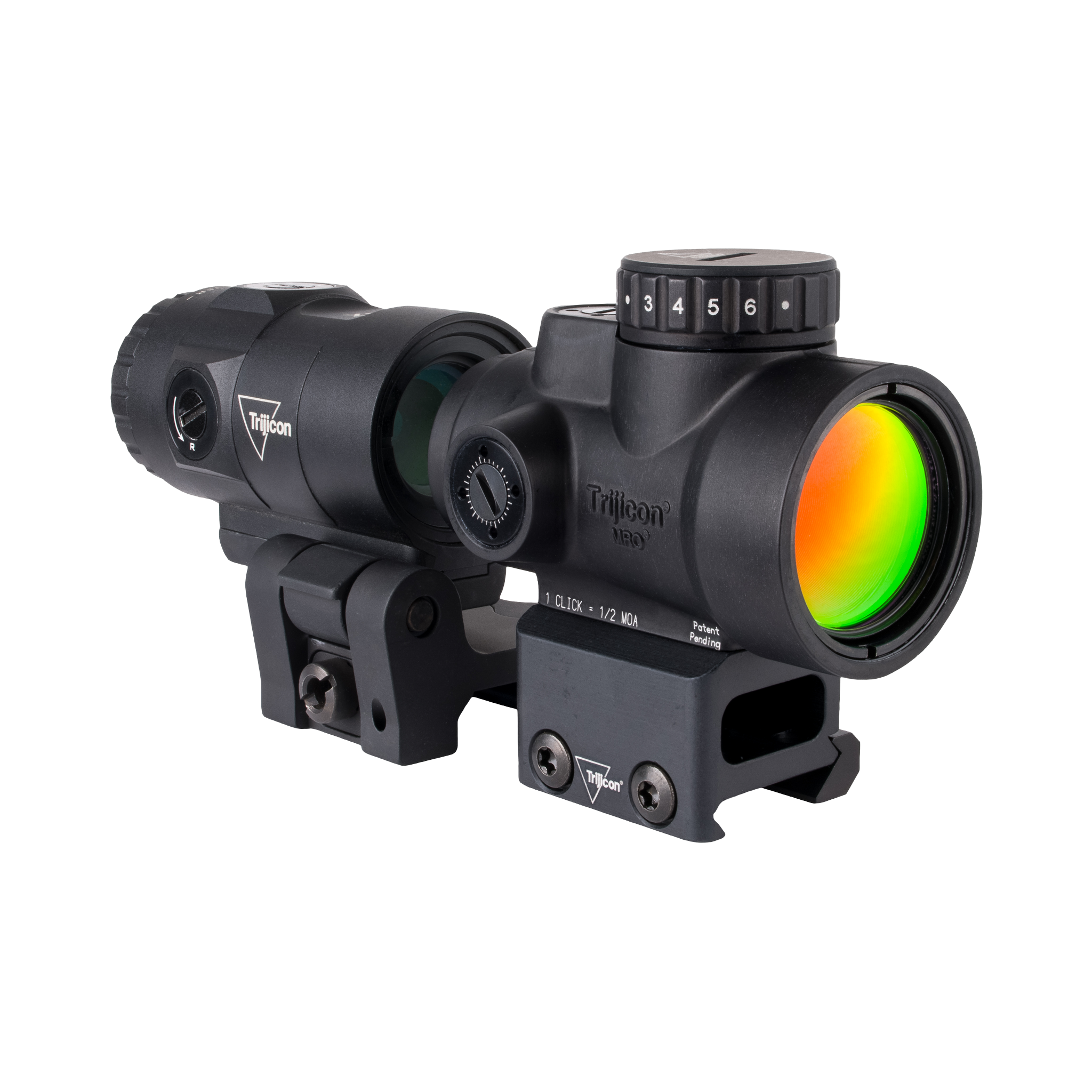 Trijicon MRO® SD 1x25 w/ 3x Mag, Adj. LED w/ 2.0 MOA Dot; Full CW Q-LOC (AC32070); 3X Mag QR-FTS