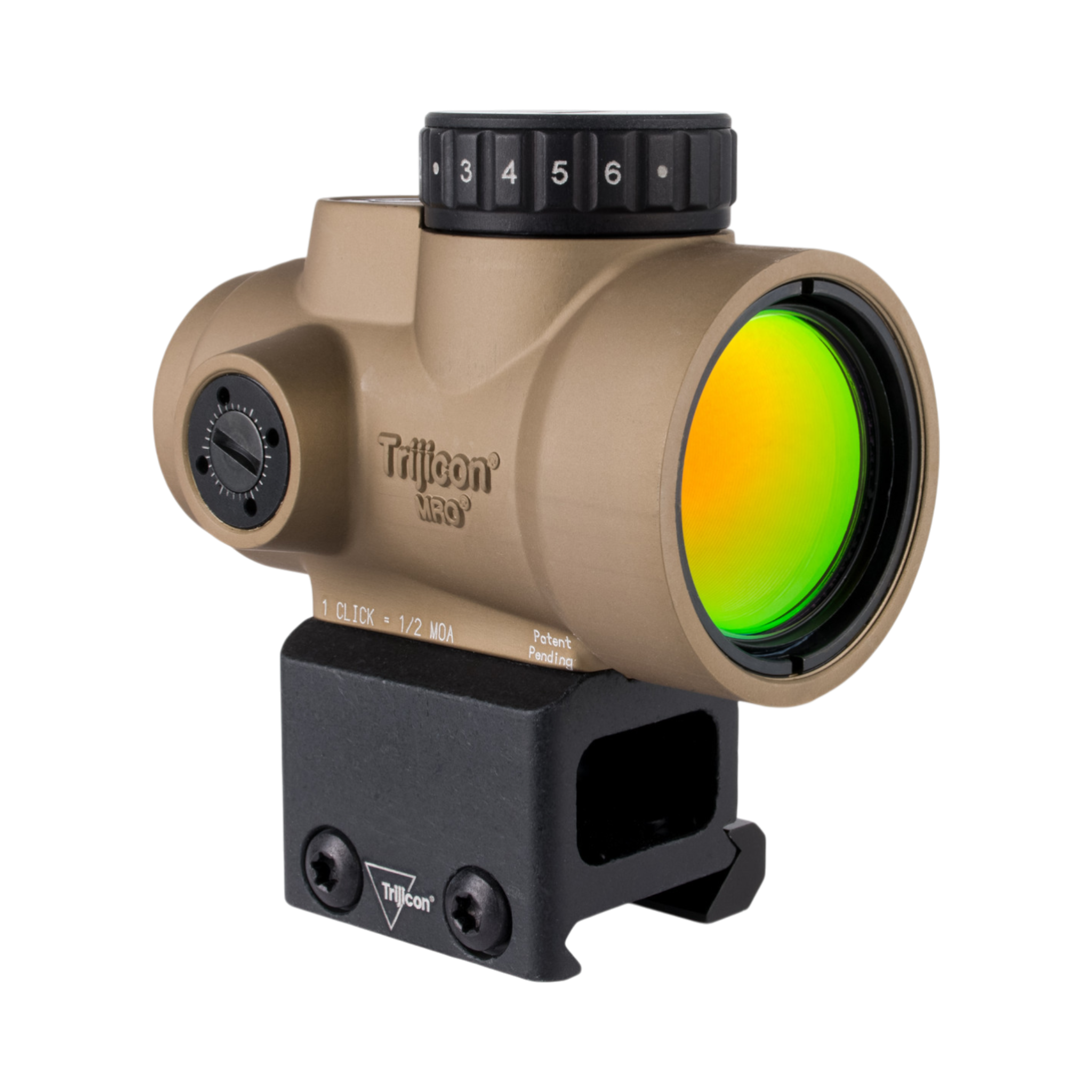 Trijicon MRO® SD 1x25 w/ Adj. LED 2.0 MOA Green Dot, Coyote Brown Anodized; Lower 1/3 CW (AC32069)