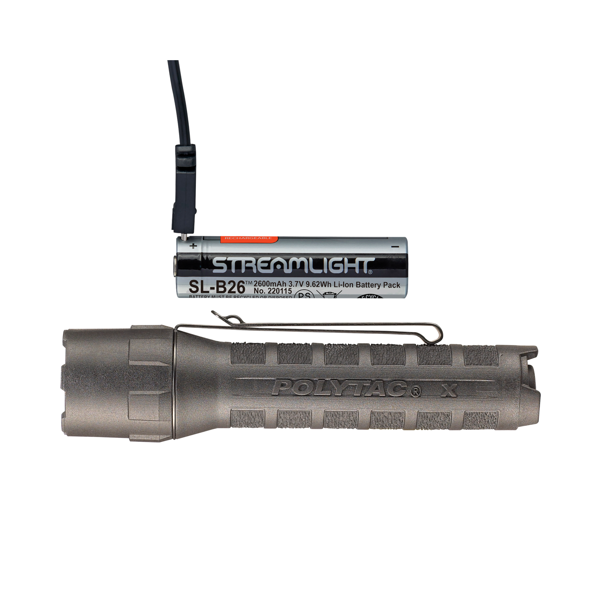 Streamlight PolyTac X USB - Incl. SL-B26 battery pack - Black (88613)