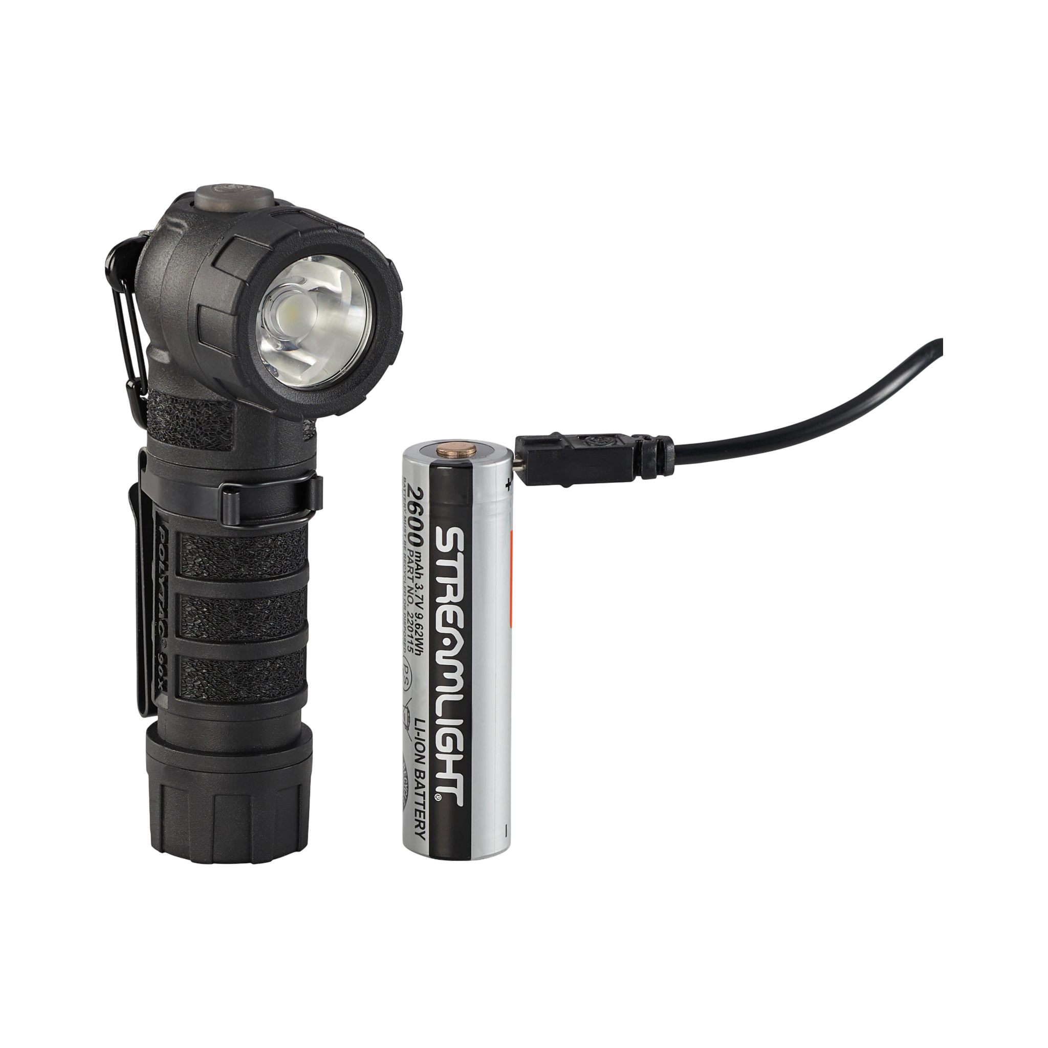 Streamlight PolyTac 90 X USB - Incl. SL-B26 battery pack and USB cord - Black (88835)