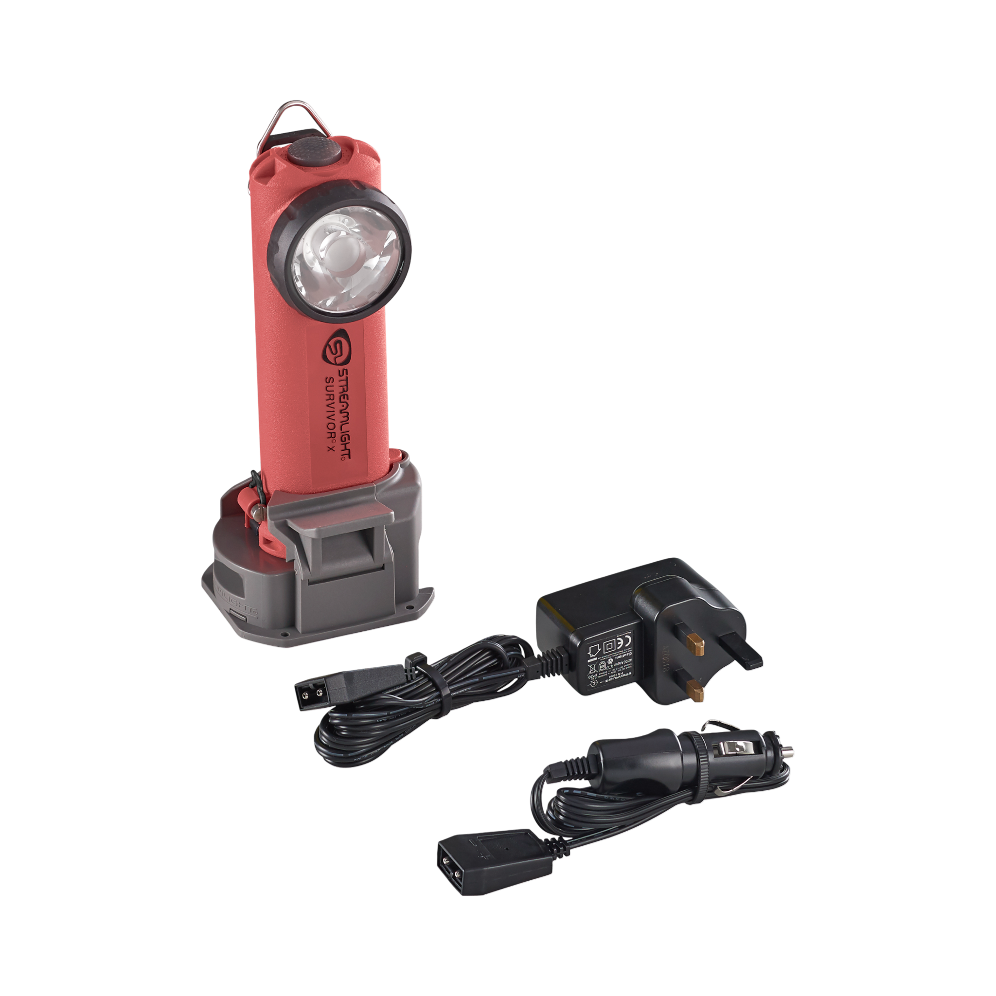 Streamlight X (ATEX) – 240 V maiņstrāva/12 V līdzstrāva (sārmu bateriju turētājs nav iekļauts) – oranža (90974)