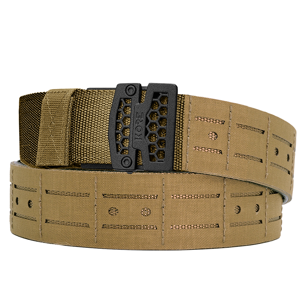 Kore B1B Battle Belt Laser Cut Molle Coyote w/Inner Belt Padded