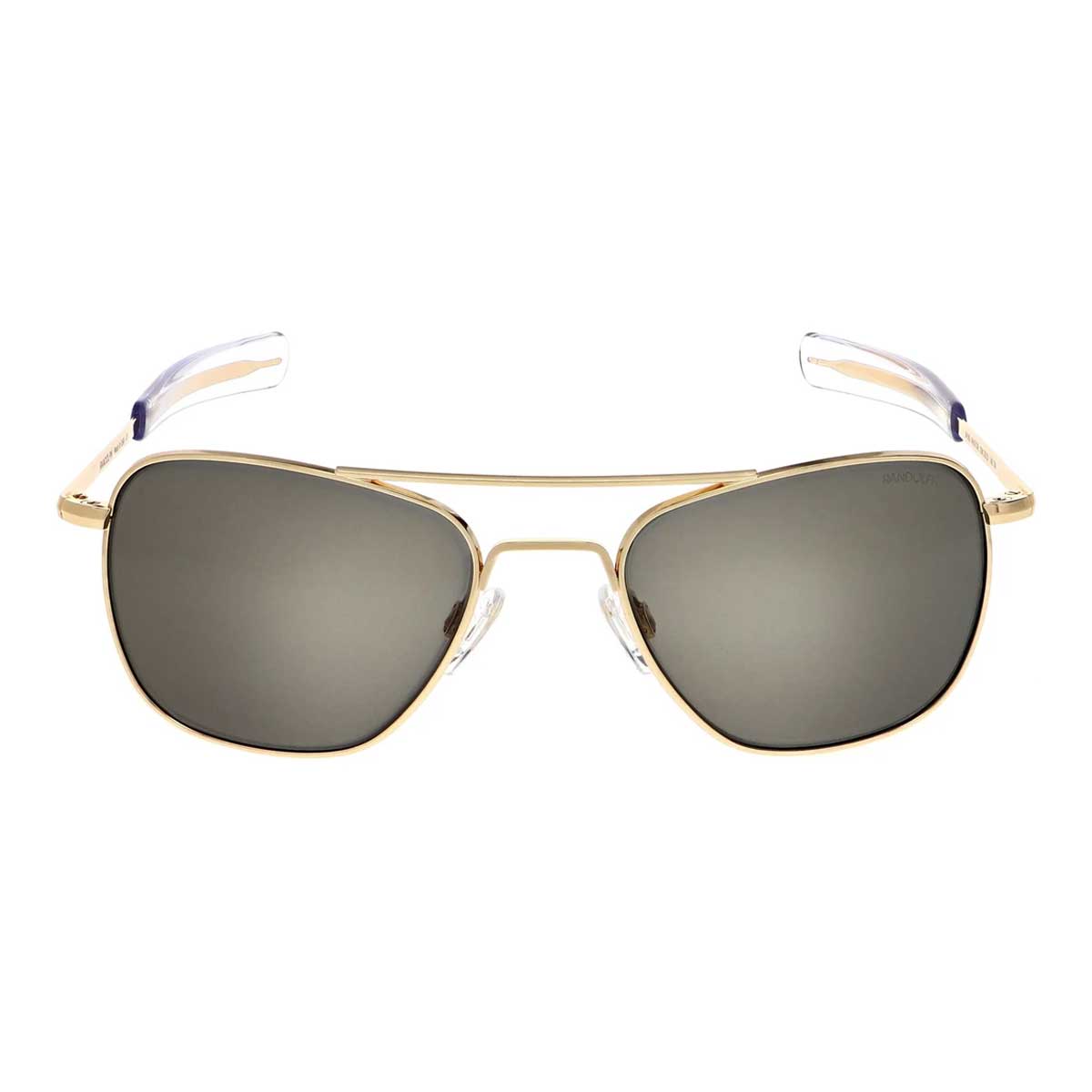 Sunglass, Aviator, 58mm, Gold, Bayonet Temples 140mm, Grey Lenses w/case