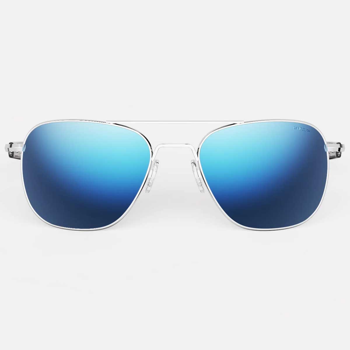Aviator - Bright Chrome & Atlantic Blue Polarized Nylon Lens, Regular (55mm)