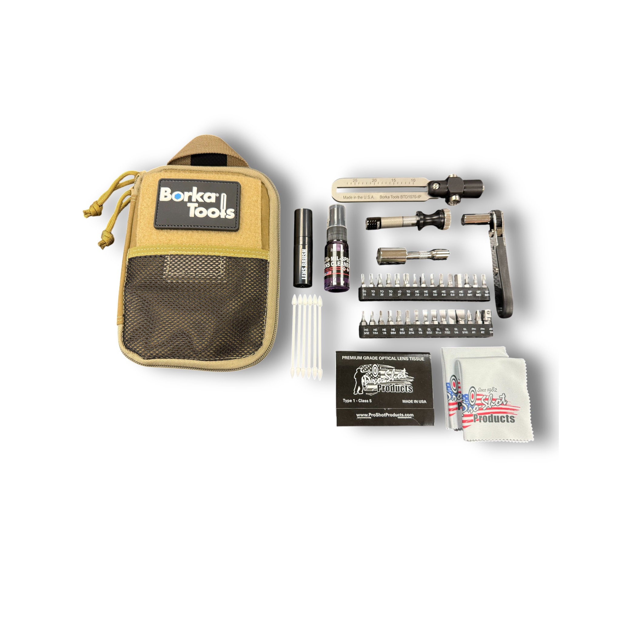 Borka Tool Kit (Std. Config.) w/ Mil-Spec Lens Cleaning System