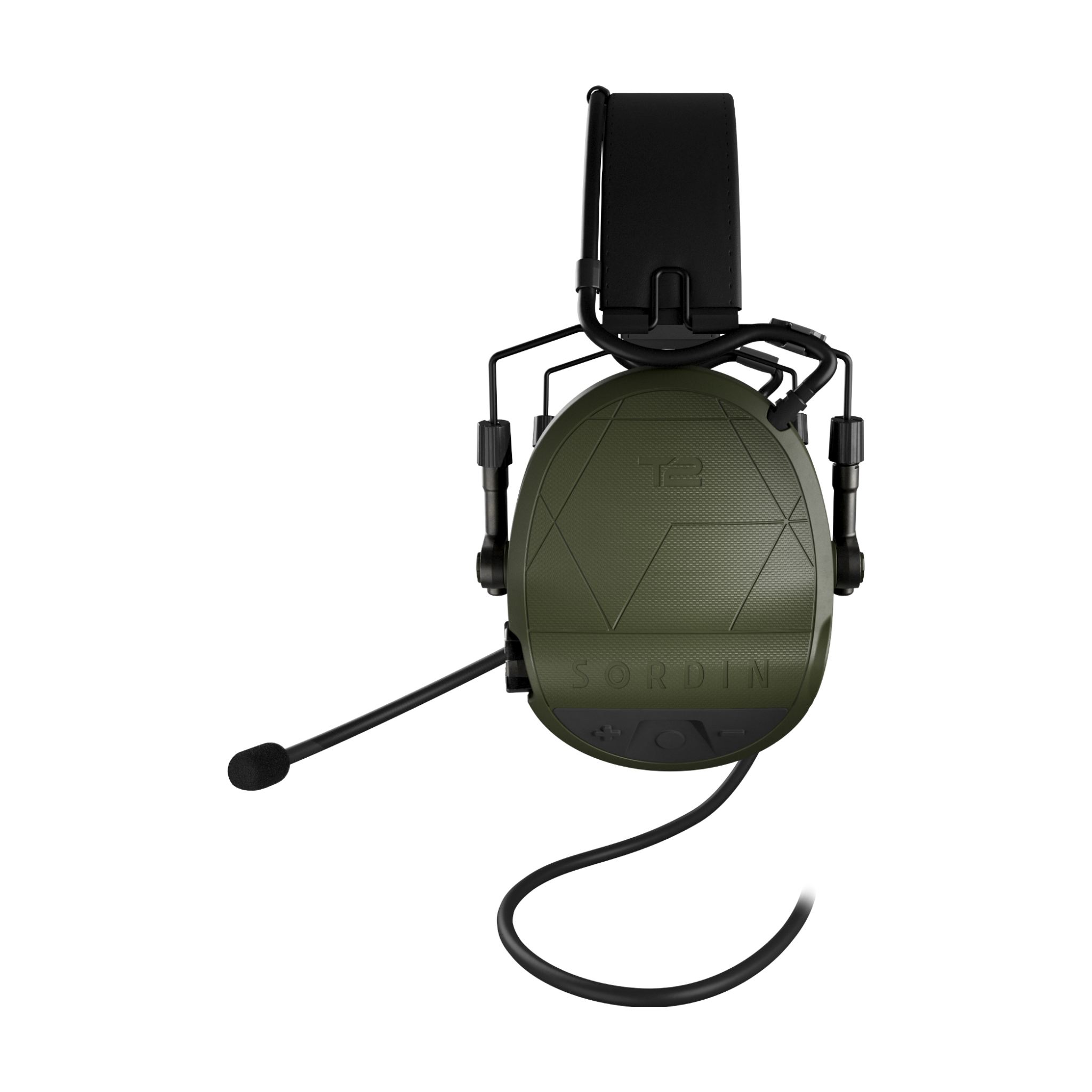 Sordin Supreme T2 CC Right Green Headband Leather Memory Foam (305006-10P)