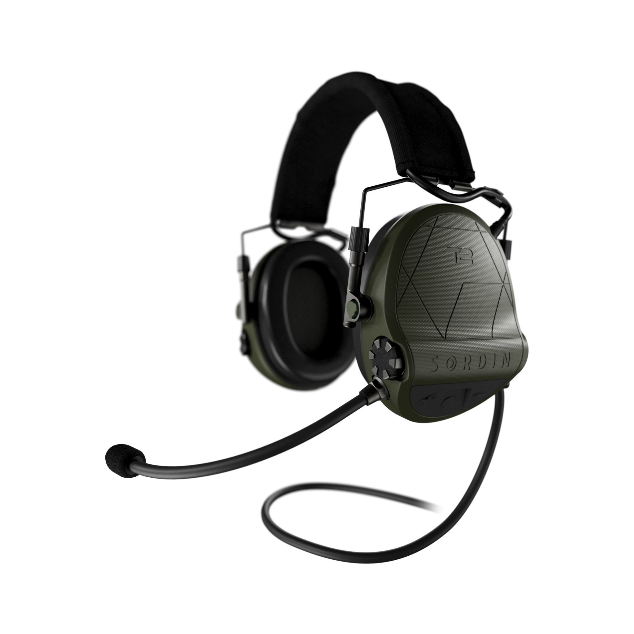 Sordin T2 CC Green Headband textile Memory Foam (304006-11P)