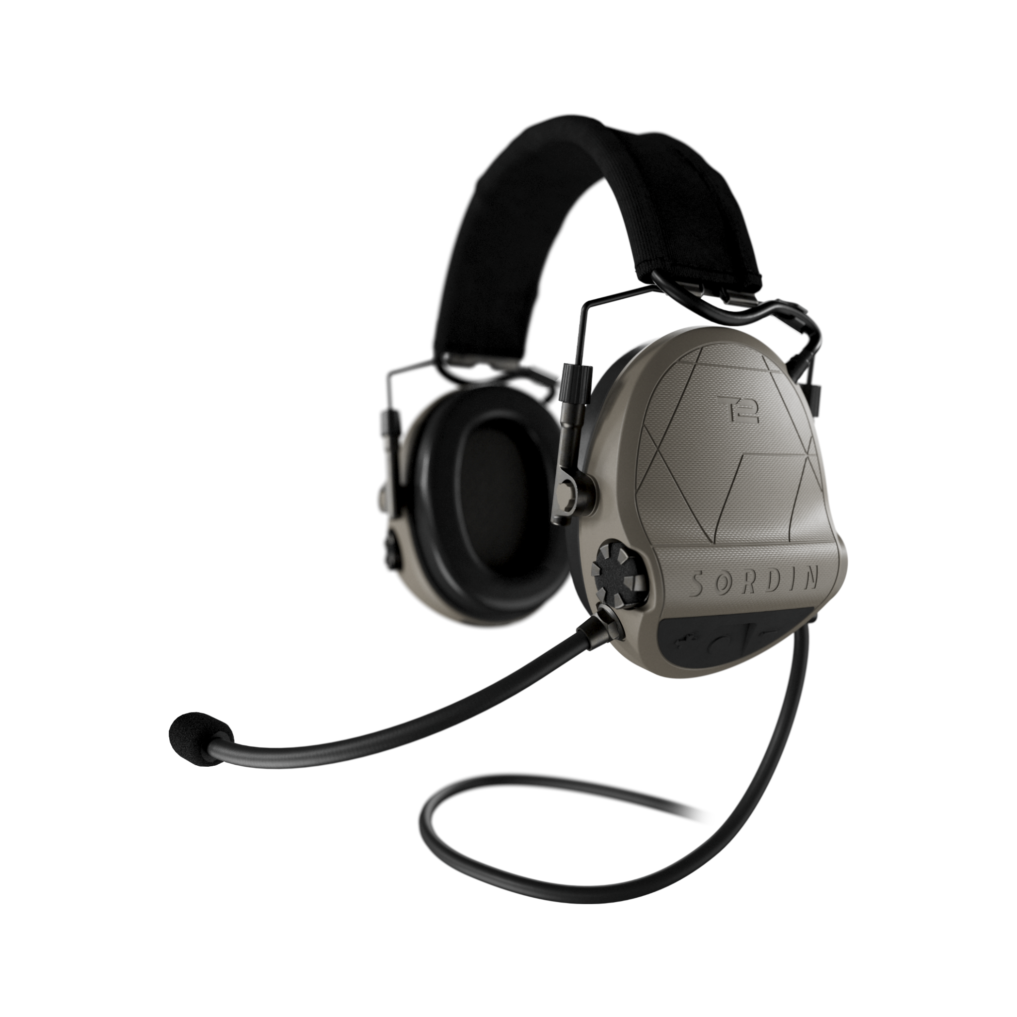 Sordin Supreme T2 CC Tan Headband Textile Memory Foam (304005-11P)