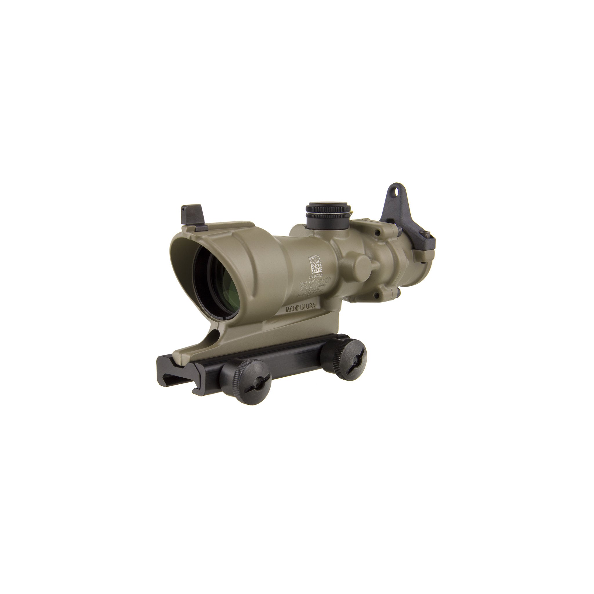 Trijicon ACOG® 4x32 Tritium Riflescope, Amber Crosshair .223 BDC Reticle + BUIS, CK FDE