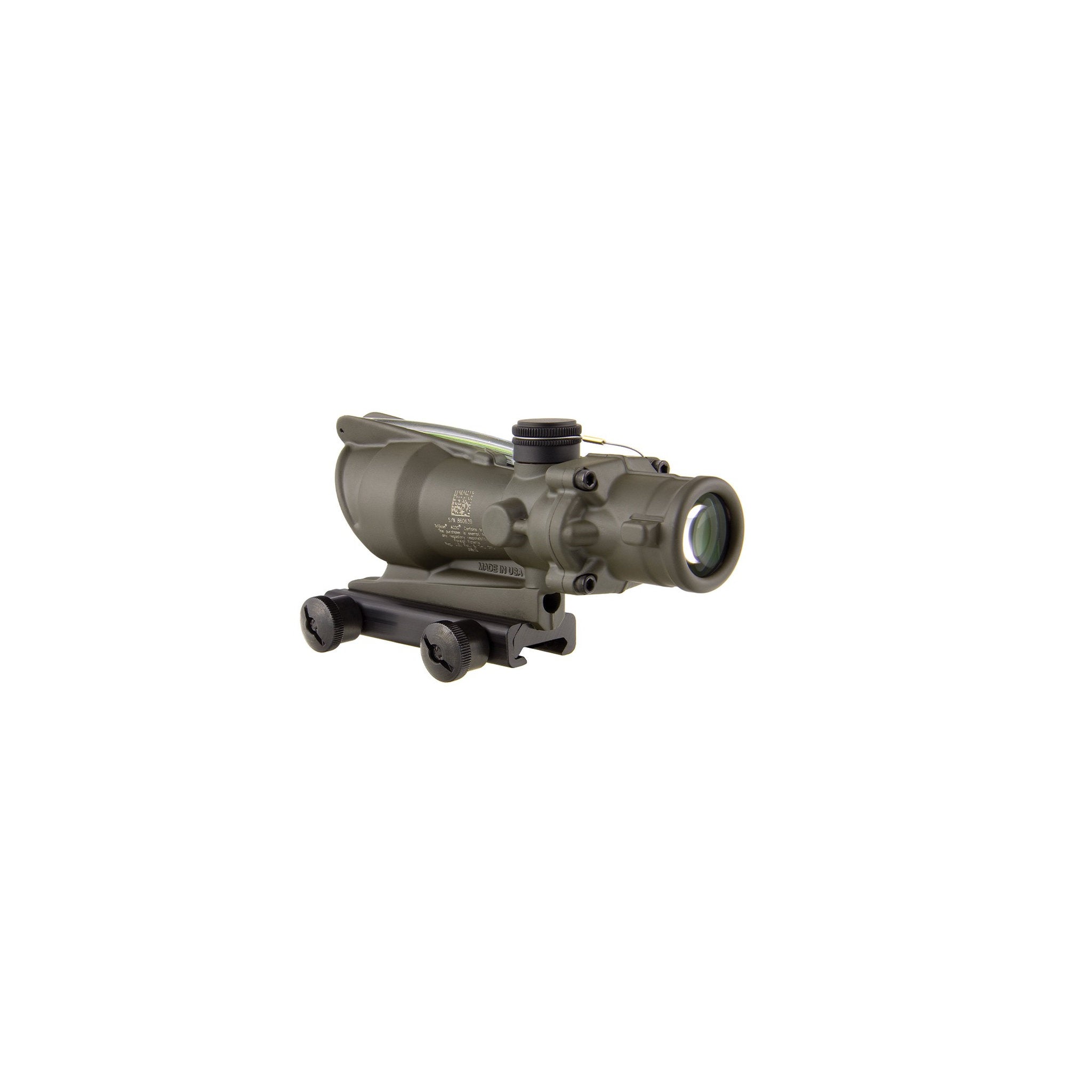 Trijicon ACOG® 4x32 BAC rifle scope, kahekordne valgustatus. Roheline hoburaud/punkt .223 BDC sihtimismärk, CK ODG