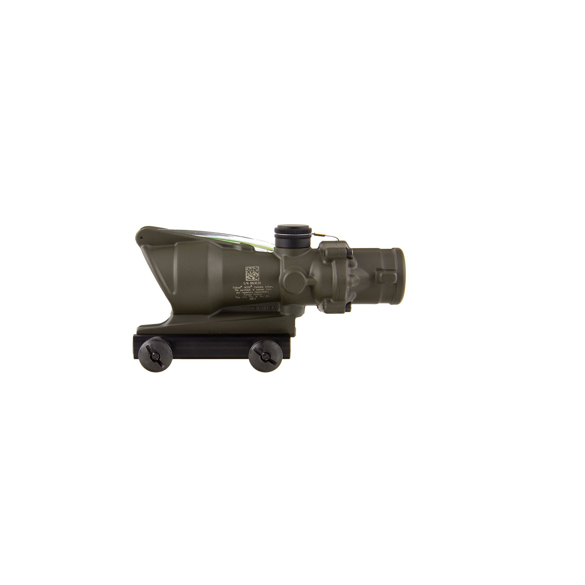 Trijicon ACOG® 4x32 BAC rifle scope, kahekordne valgustatus. Roheline hoburaud/punkt .223 BDC sihtimismärk, CK ODG