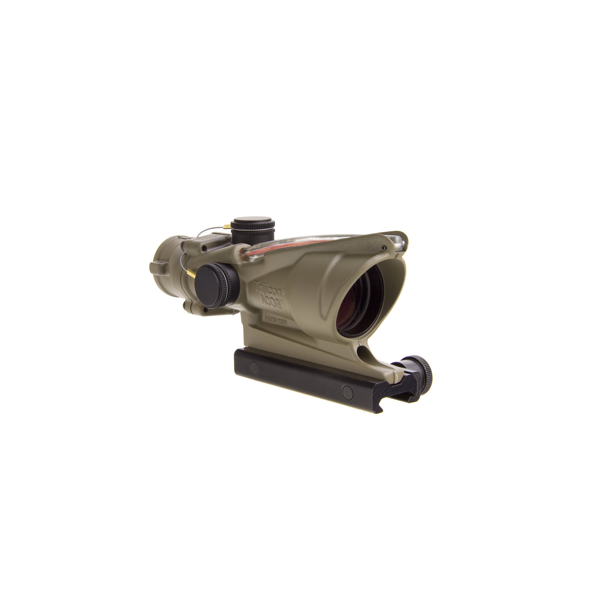 Trijicon ACOG® 4x32 BAC Riflescope, Dual Illum. Red Crosshair .223 BDC Reticle, CK FDE
