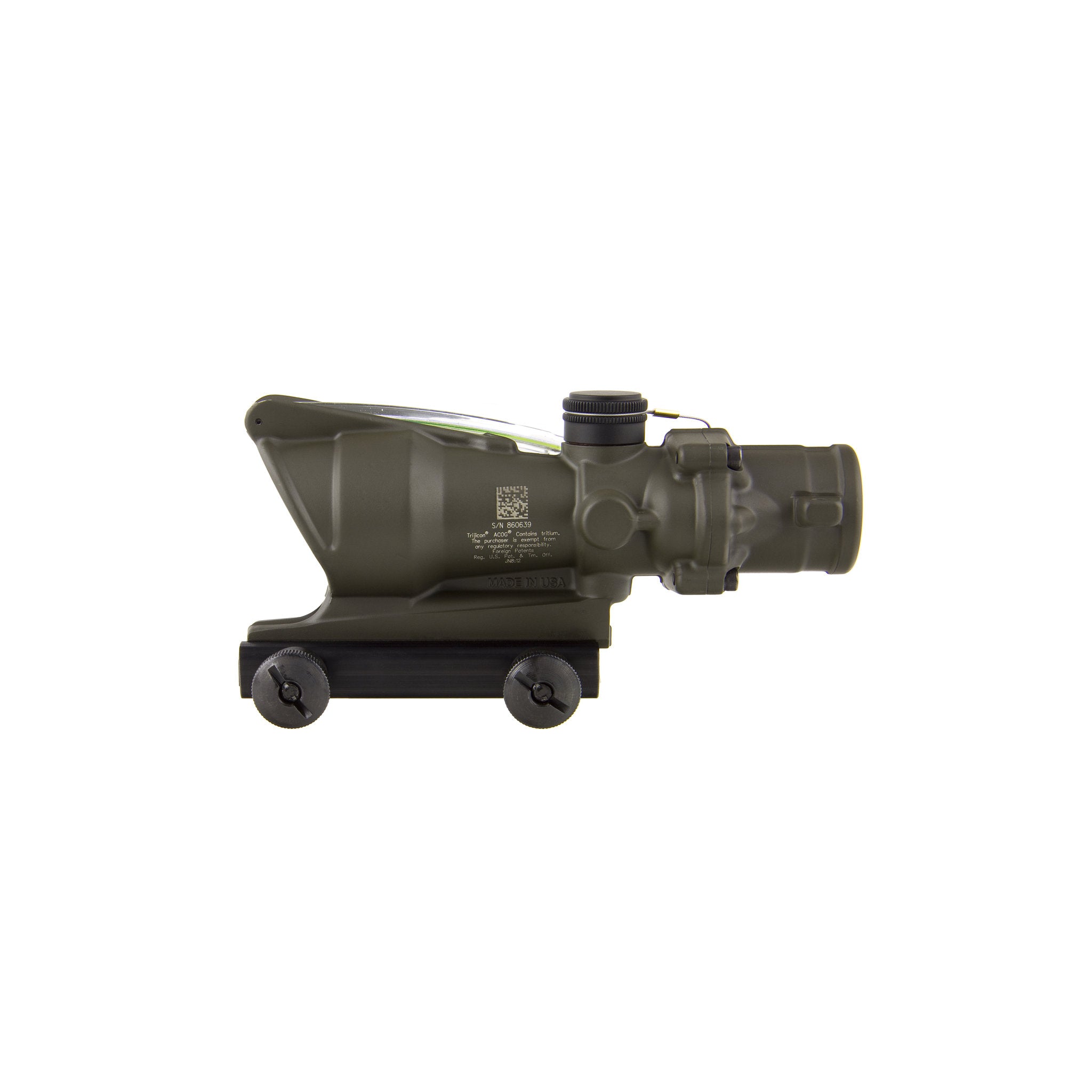 Trijicon ACOG® 4x32 BAC rifle scope, kahekordne valgustamine. Roheline Chevron .223 BDC sihtimismärk, CK ODG