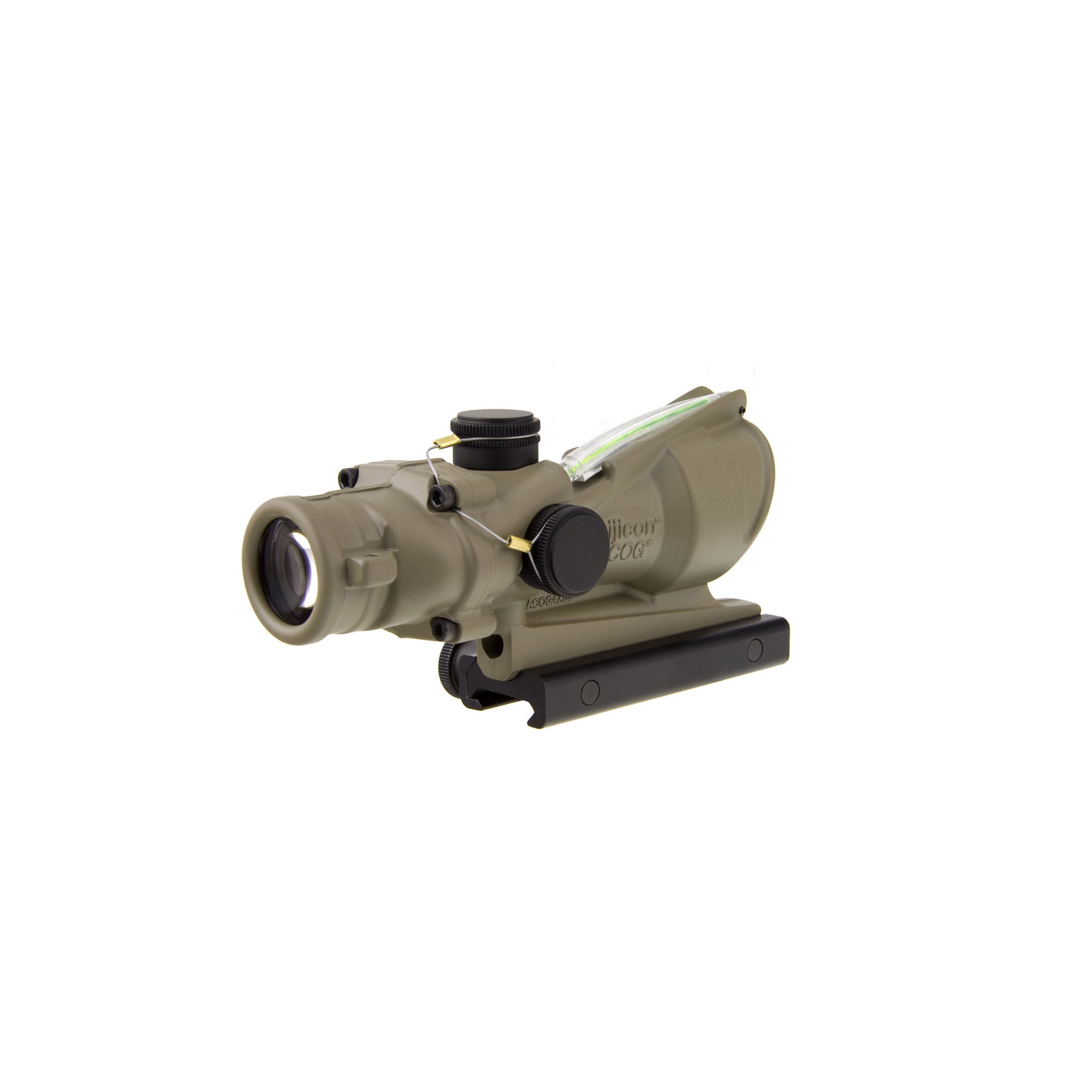 Trijicon ACOG® 4x32 BAC Riflescope, Dual Illum. Green Chevron .223 BDC Reticle, CK FDE