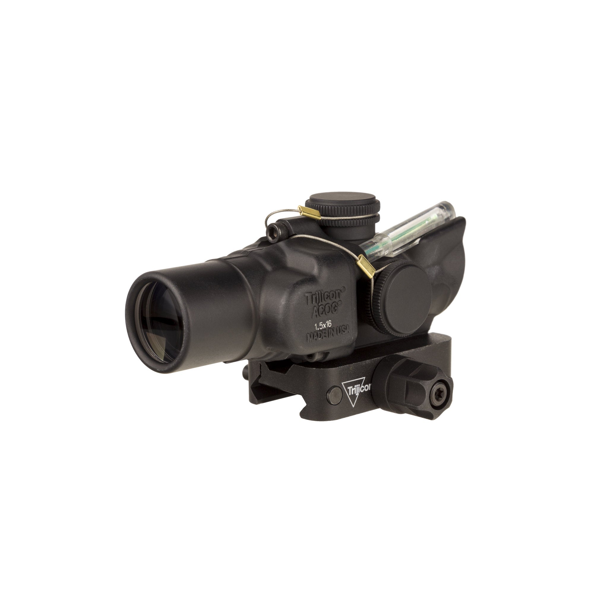 Trijicon 1.5x16S Compact ACOG® Scope Low Height, Dual Illum. Green Ring & 2 MOA Dot w/ Q-LOC Mount