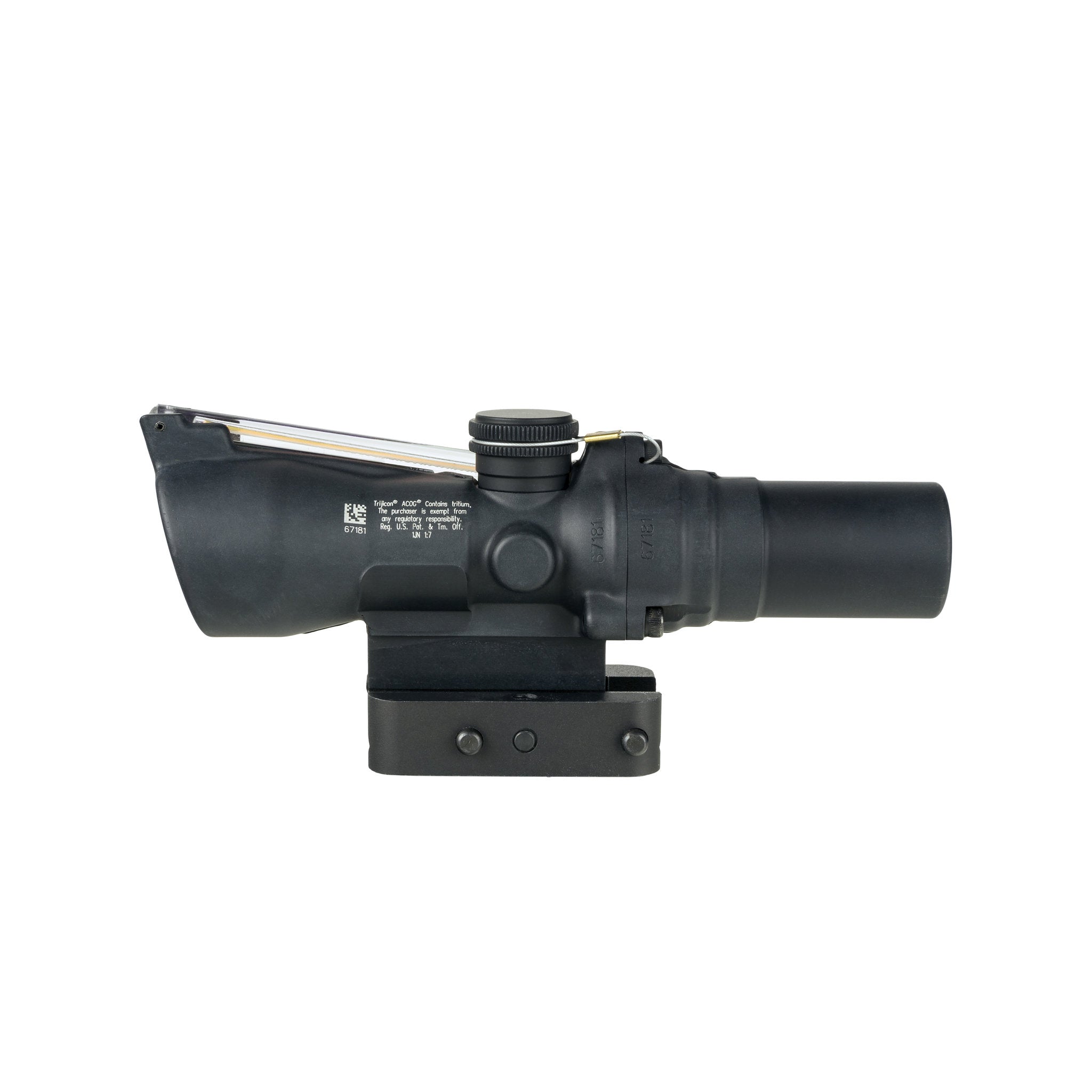 Luneta Trijicon 1,5x24 Compact ACOG®, podwójne podświetlenie. Pomarańczowa siatka celownicza 8 MOA z mocowaniem Q-LOC.