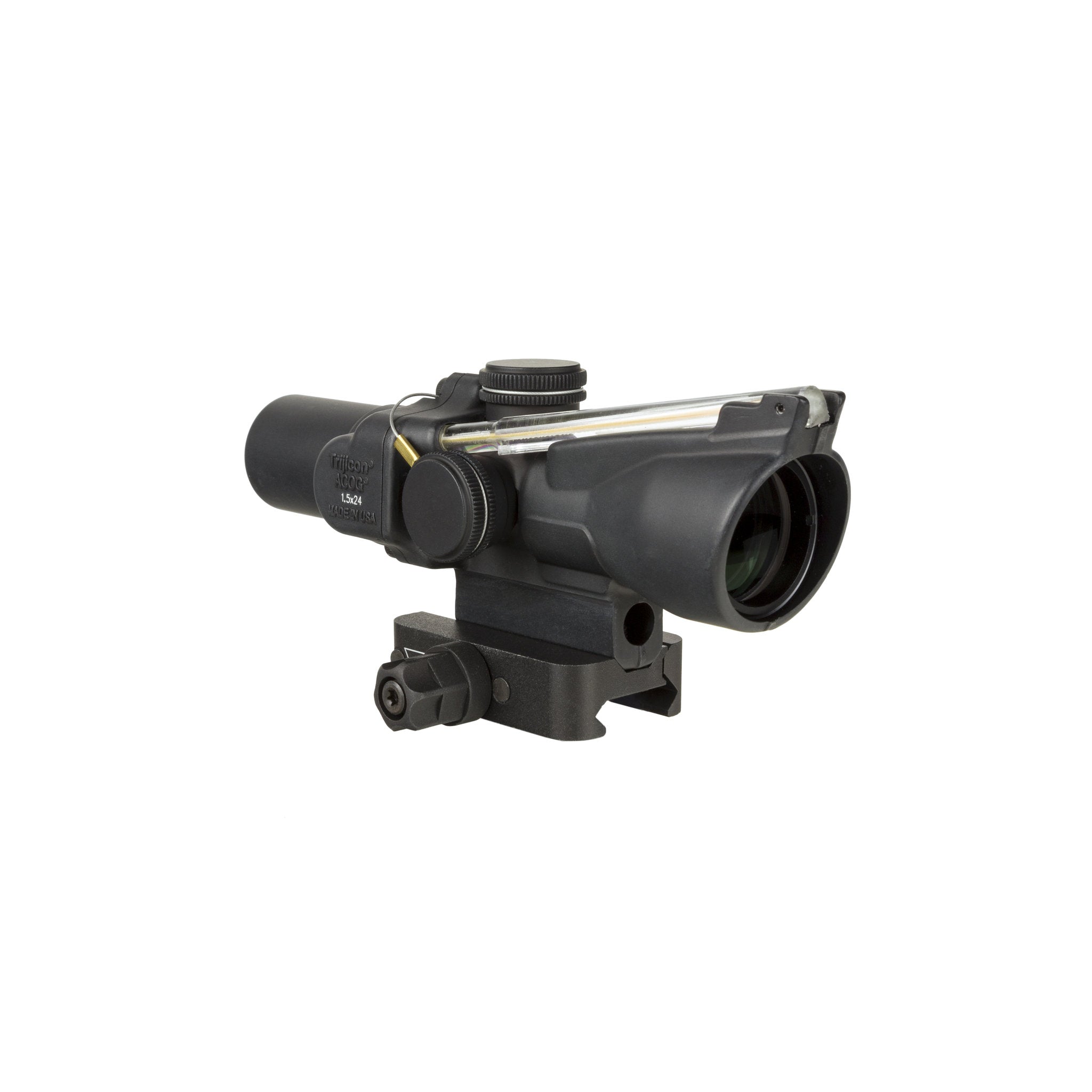 Trijicon 1.5x24 Compact ACOG® Scope, Dual Illum. Amber Crosshair Reticle w/ Q-LOC Mount