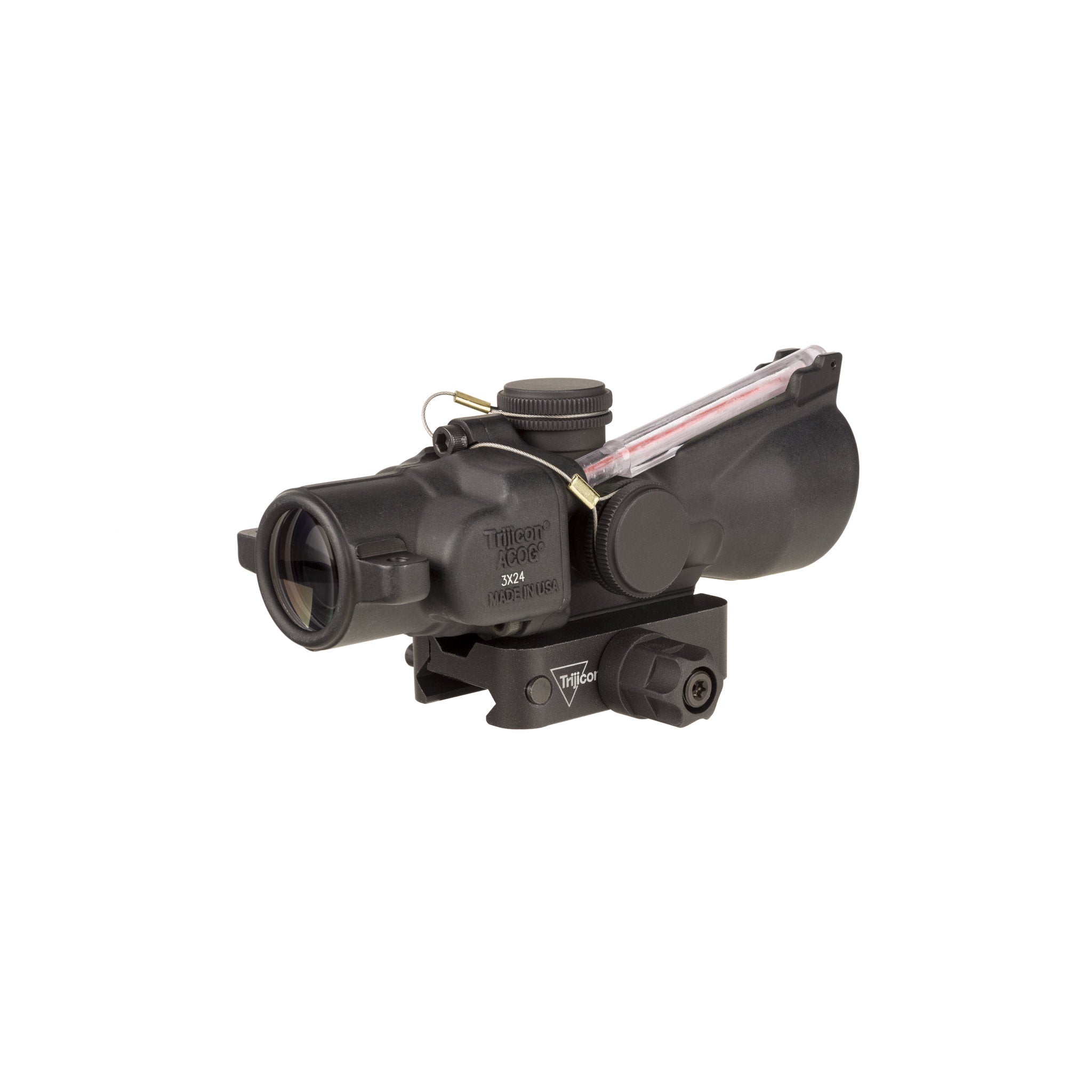 Trijicon 3x24 Compact ACOG® Scope Low, Dual Illum. Red Crosshair .223/55gr. Reticle w/ Q-LOC Mount