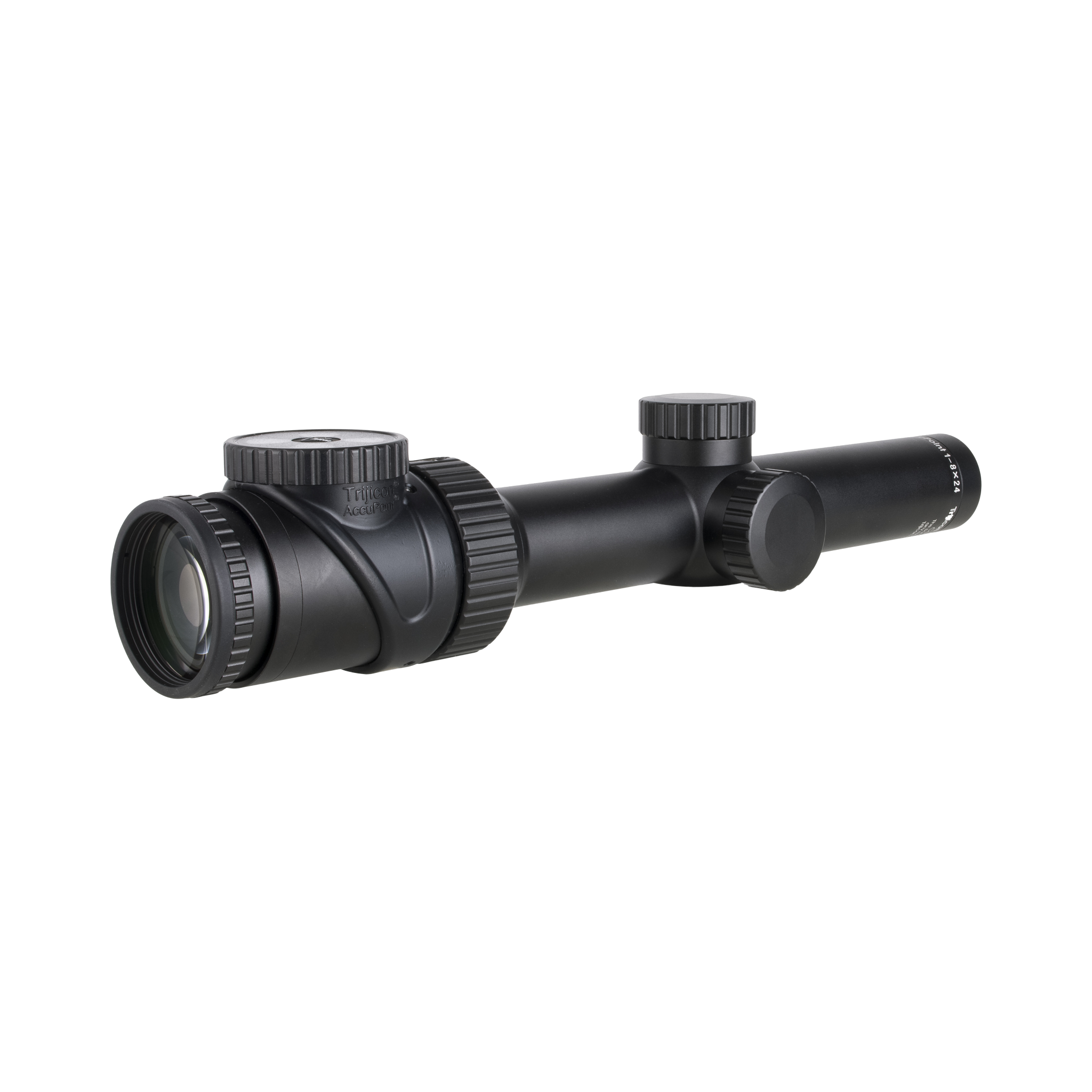 AccuPoint® 1-8x24 optiskais tēmēklis BDC Hunter ar fiksētu tēmēkļa krustu un zaļu punktu, 30 mm, satīna melns, ar aizsargvāciņu