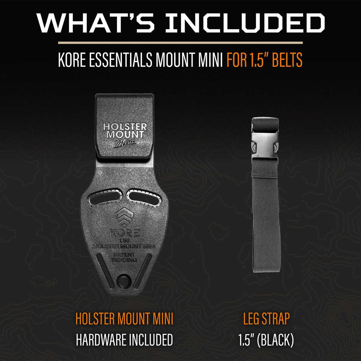 Kore Holster Mount Mini - For 1.5" Belts