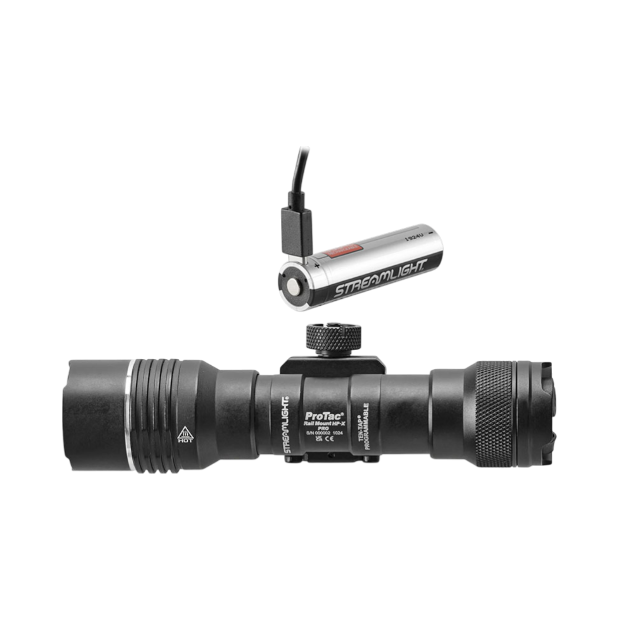 Streamlight ProTac Rail Mount HP-X Pro USB - Light Only - Jack-Cap® tail cap switch, M-LOK® (89018)