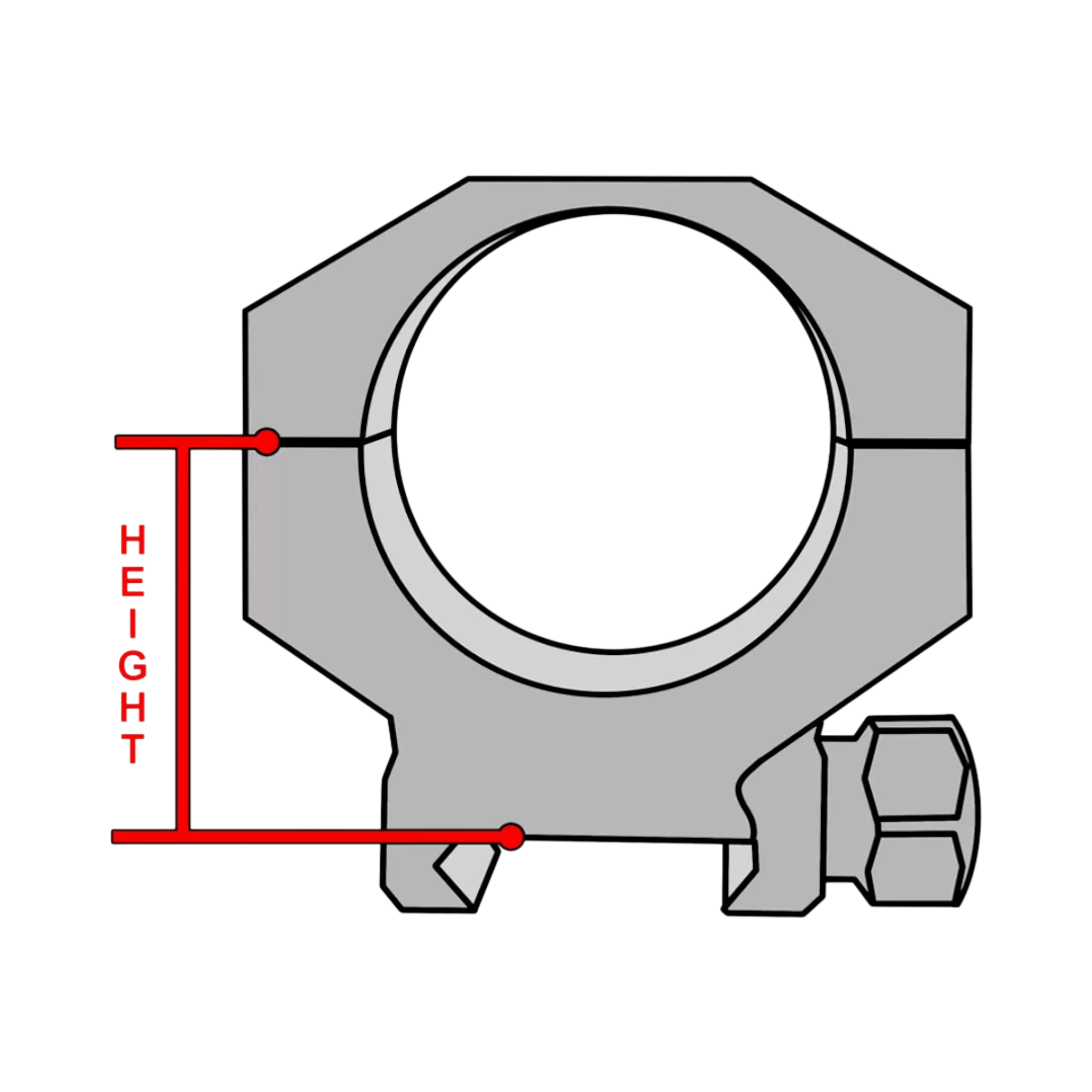 Athlon Armor 1" Low Height (0.9") Scope Ring