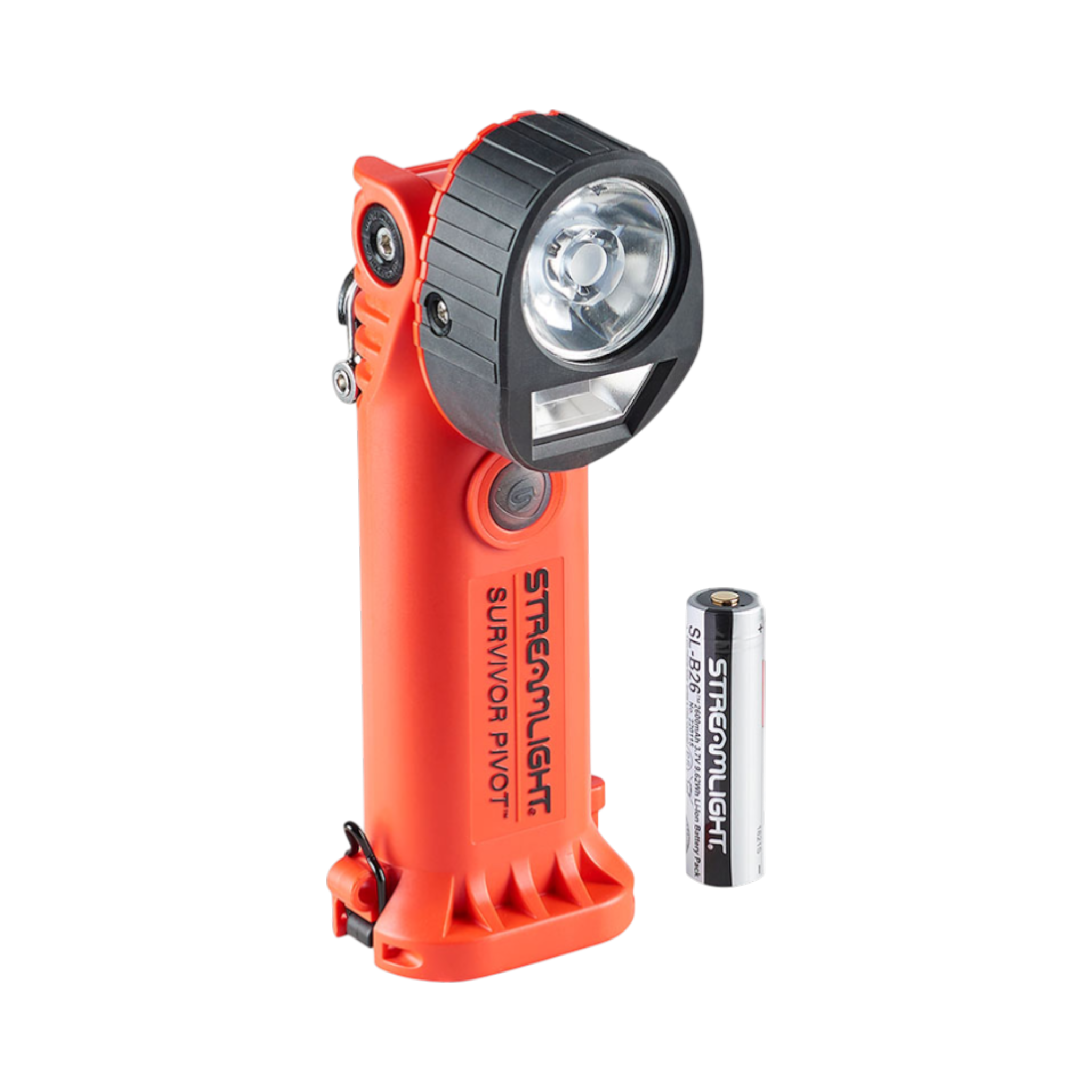 Streamlight Survivor Pivot USB Magnet (Incl. 22" (55.88 cm) and battery carrier) - Orange (91838)