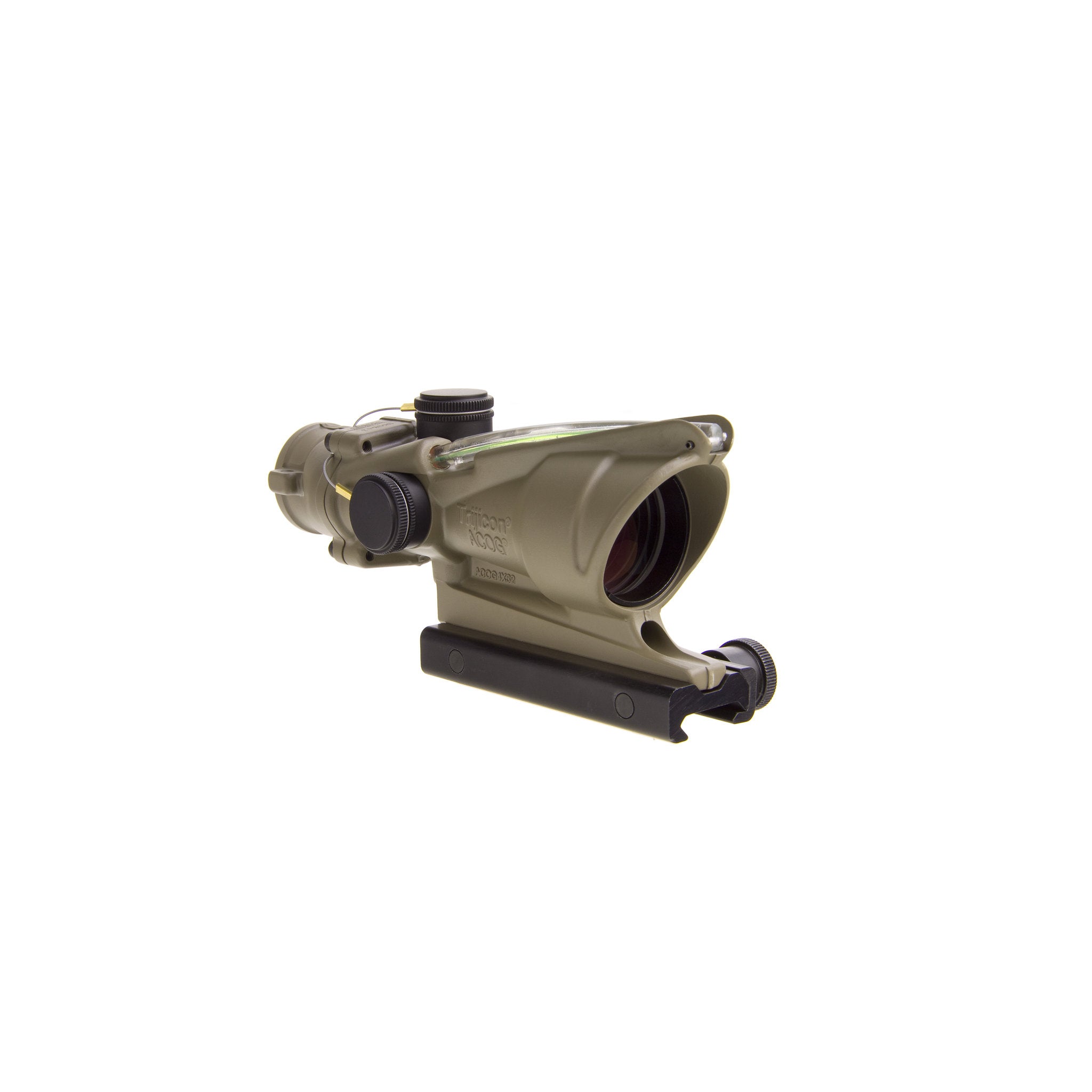 Trijicon ACOG® 4x32 BAC rifle scope, kahekordne valgustatus. Roheline Chevron .223 BDC sihtimismärk, CK FDE