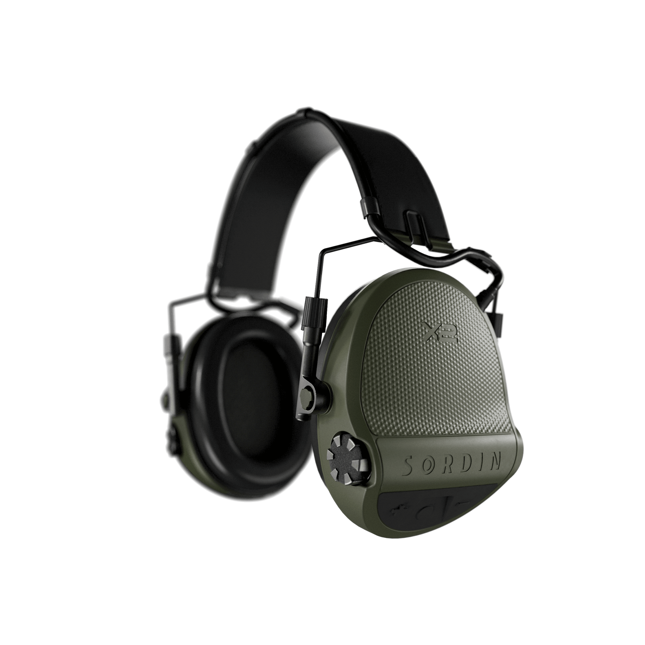 Sordin X2 ausinių juosta iš odos su atminties putomis, žalia