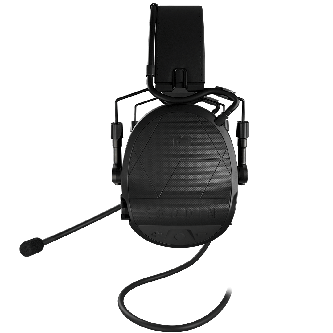 Sordin Supreme T2 CC juoda galvos juosta, odinė Memory Foam 304004-10P)