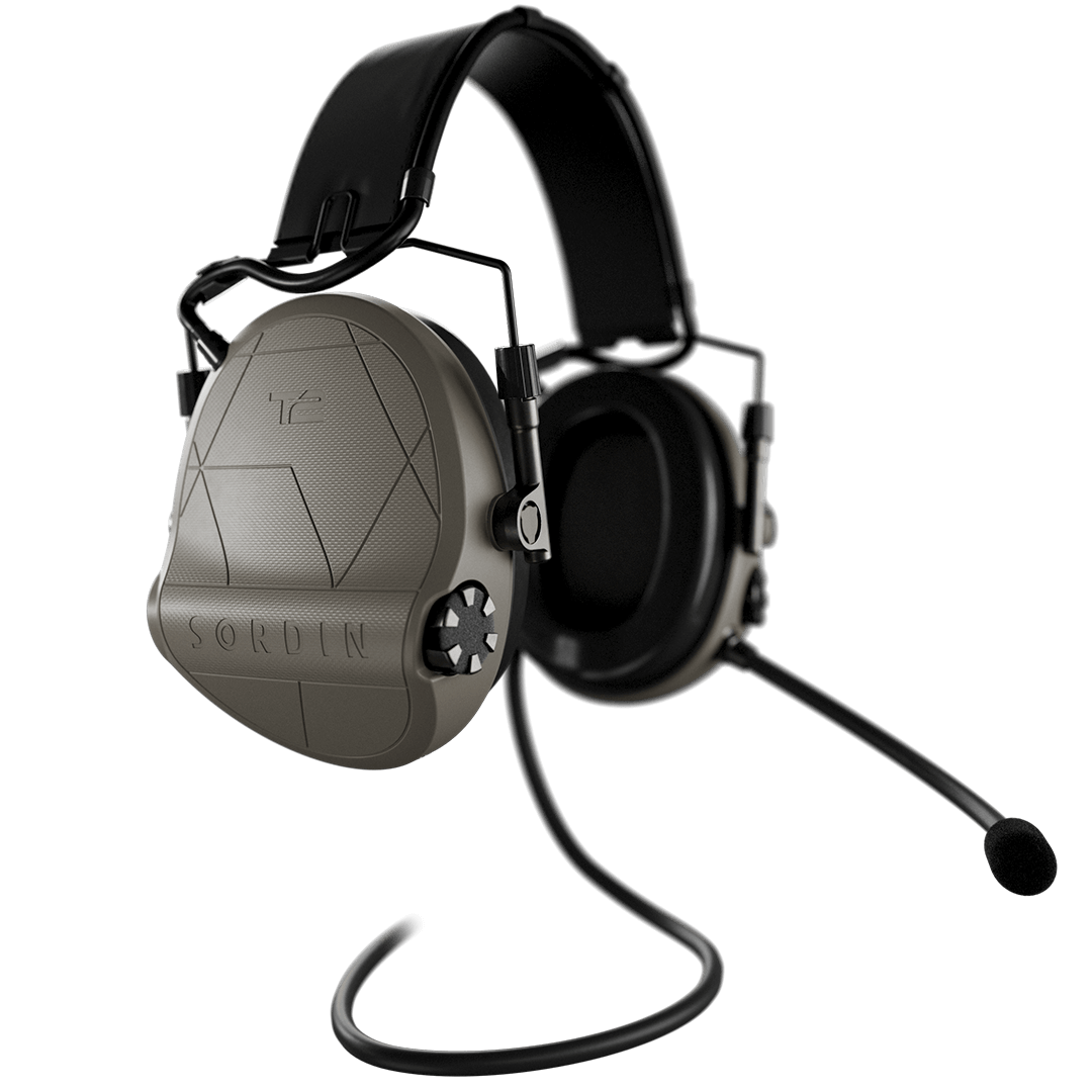 Sordin Supreme T2 CC Tan galvos juosta iš odos Memory Foam 304005-10P)