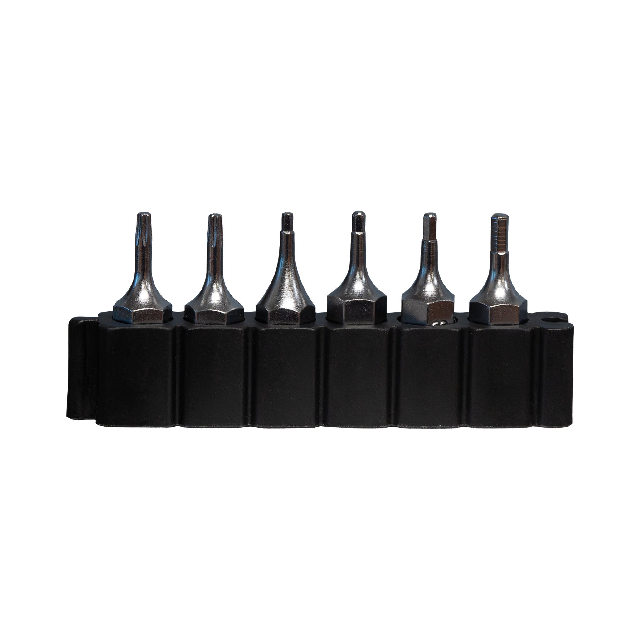 Borka Precision Shooter Bit Pack 6 vnt. T6, T8, šešiakampis .050", šešiakampis 1/16", šešiakampis 5/64", šešiakampis 1,5 mm
