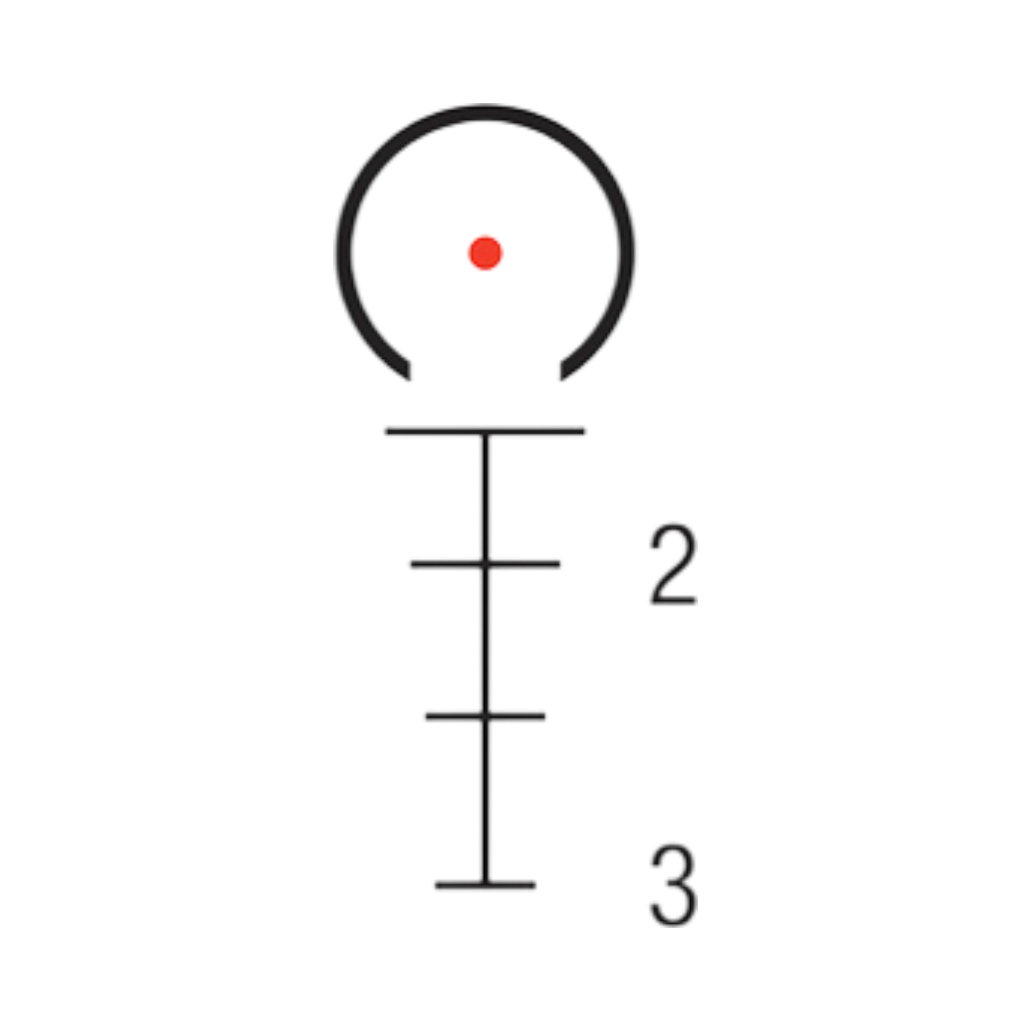 Trijicon 1,5x16S kompaktiškas ACOG® taikiklis, dvigubas apšvietimas. RTR 9 mm PCC tinklelis su Q-LOC tvirtinimu