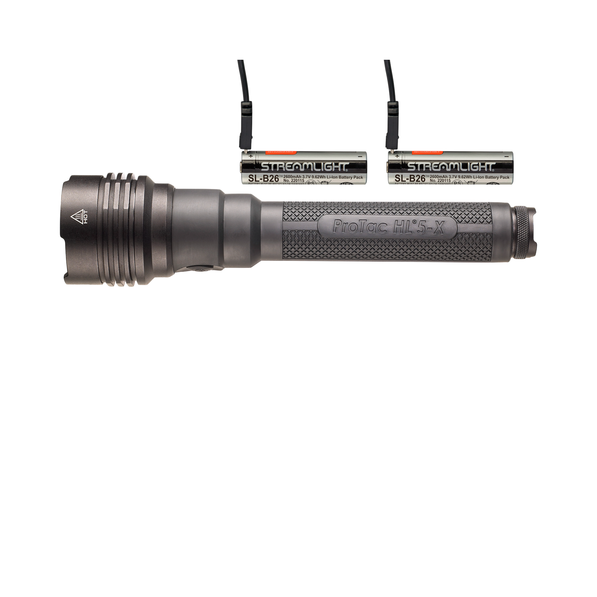 Streamlight HL 5-X USB – komplektā ar SL-B26 akumulatoru, divkāršo USB vadu un rokai paredzētu auklas stiprinājumu (88081)