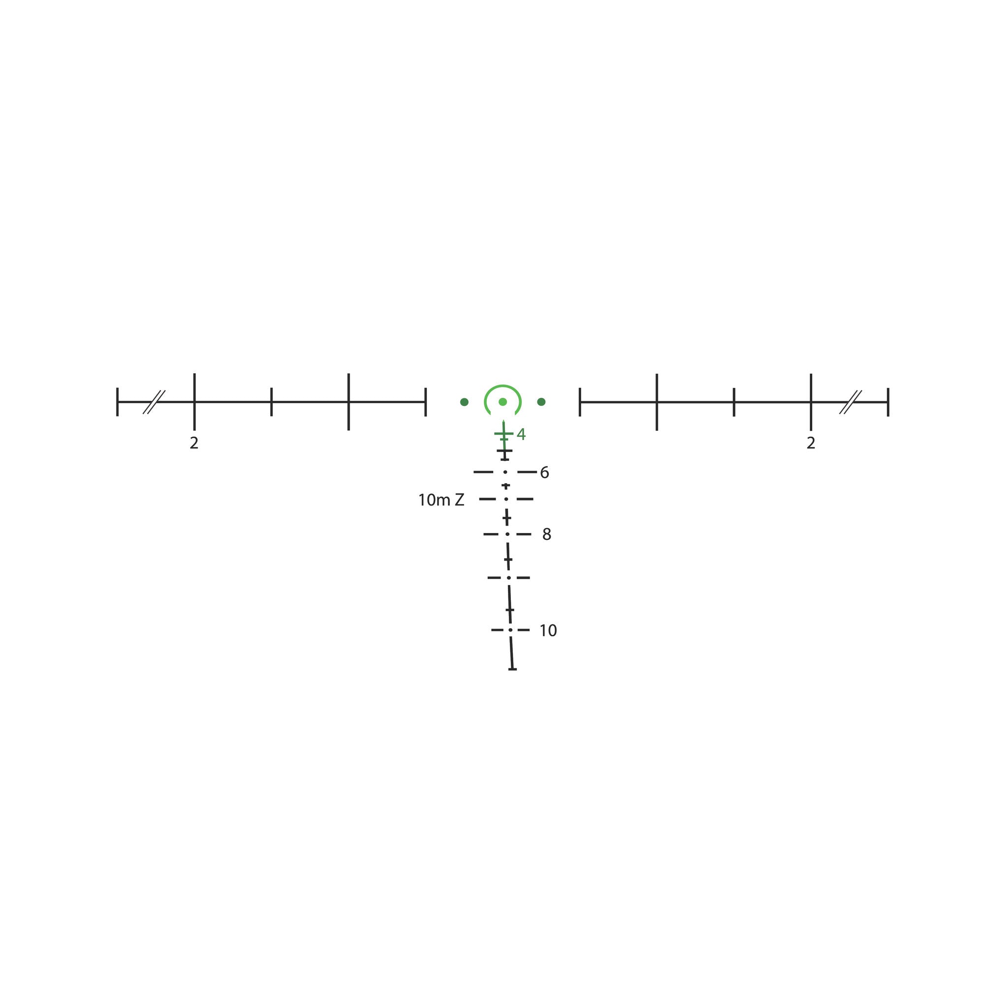 Trijicon ACOG® 3,5x35 BAC tēmēkļi, divkāršs apgaismojums. Zaļš zirga pakavs/punkts M249 BDC tēmēkļa sietiņš, ARD