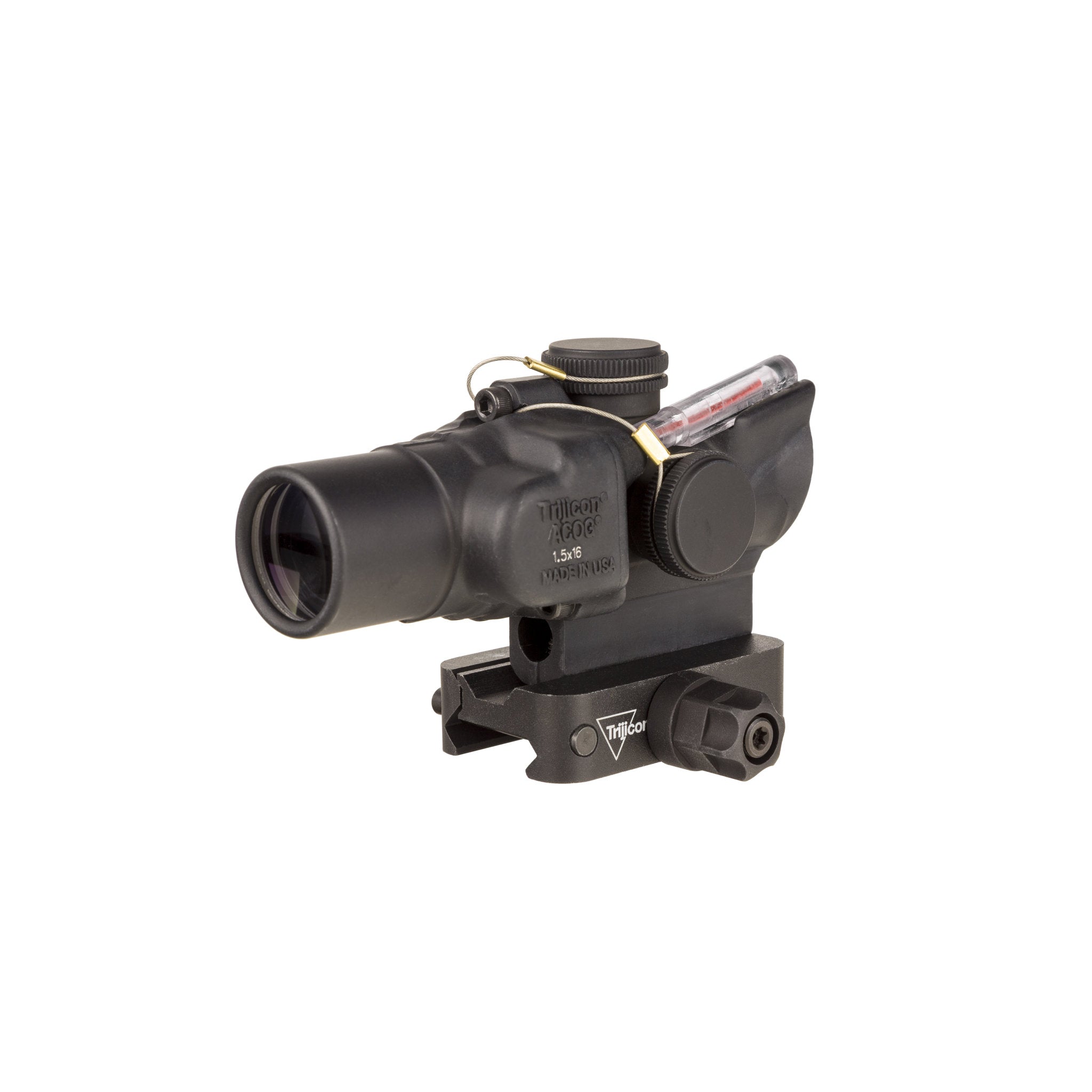 Trijicon 1,5x16S Compact ACOG® tēmēklis, divkāršs apgaismojums. Sarkans gredzens un 2 MOA punkts ar Q-LOC stiprinājumu