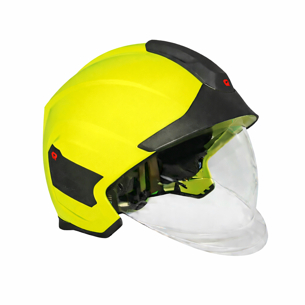 Hełm strażacki Heros Titan, żółty odblaskowy (157312-555), skonfiguruj