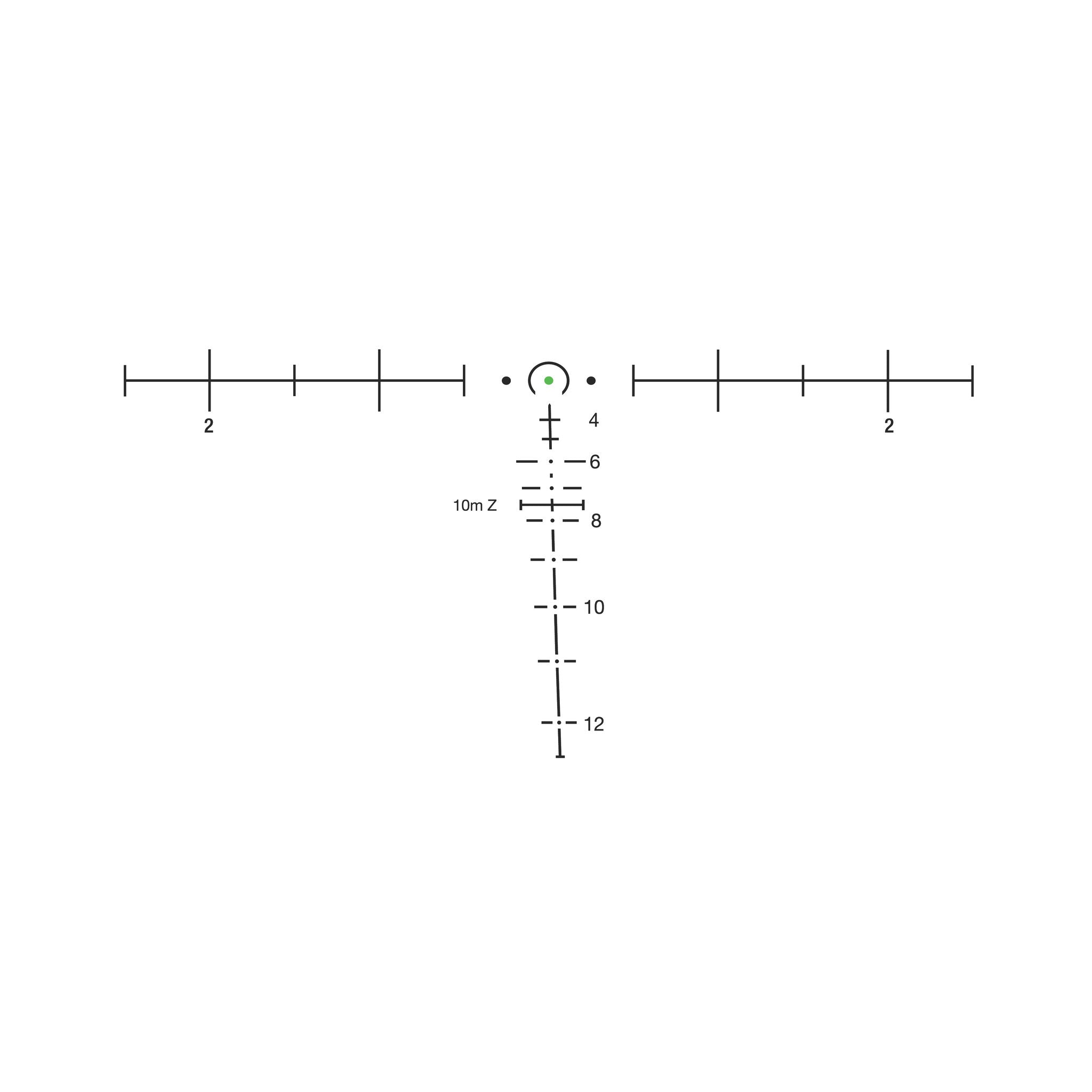 Luneta Trijicon ACOG® 6x48 BAC, podwójne podświetlenie. Czerwona podkowa/kropka. Siatka celownicza M240 BDC.