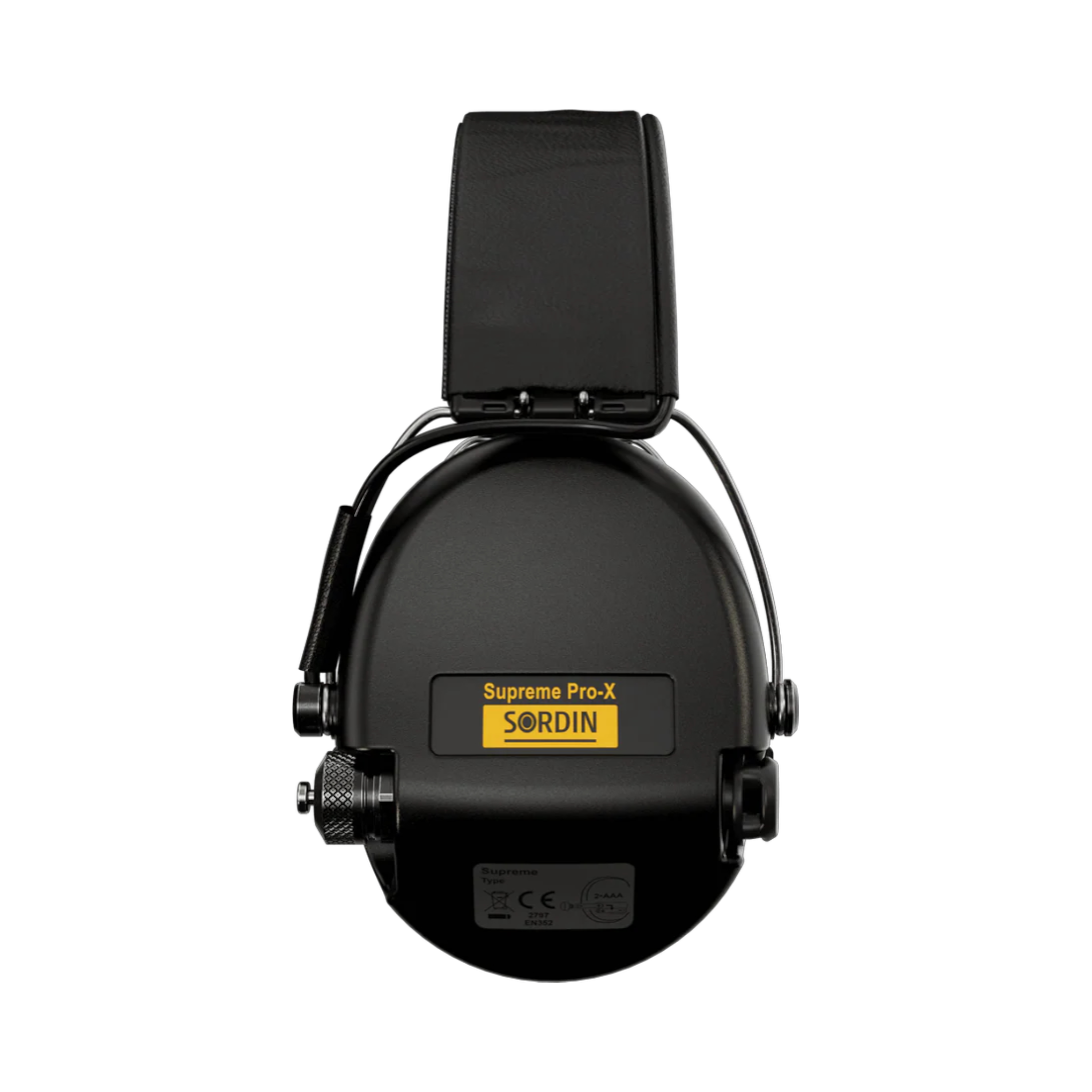 Sordin Supreme Pro-X Leather Headband Black PVC (75302-X/L-02-S)