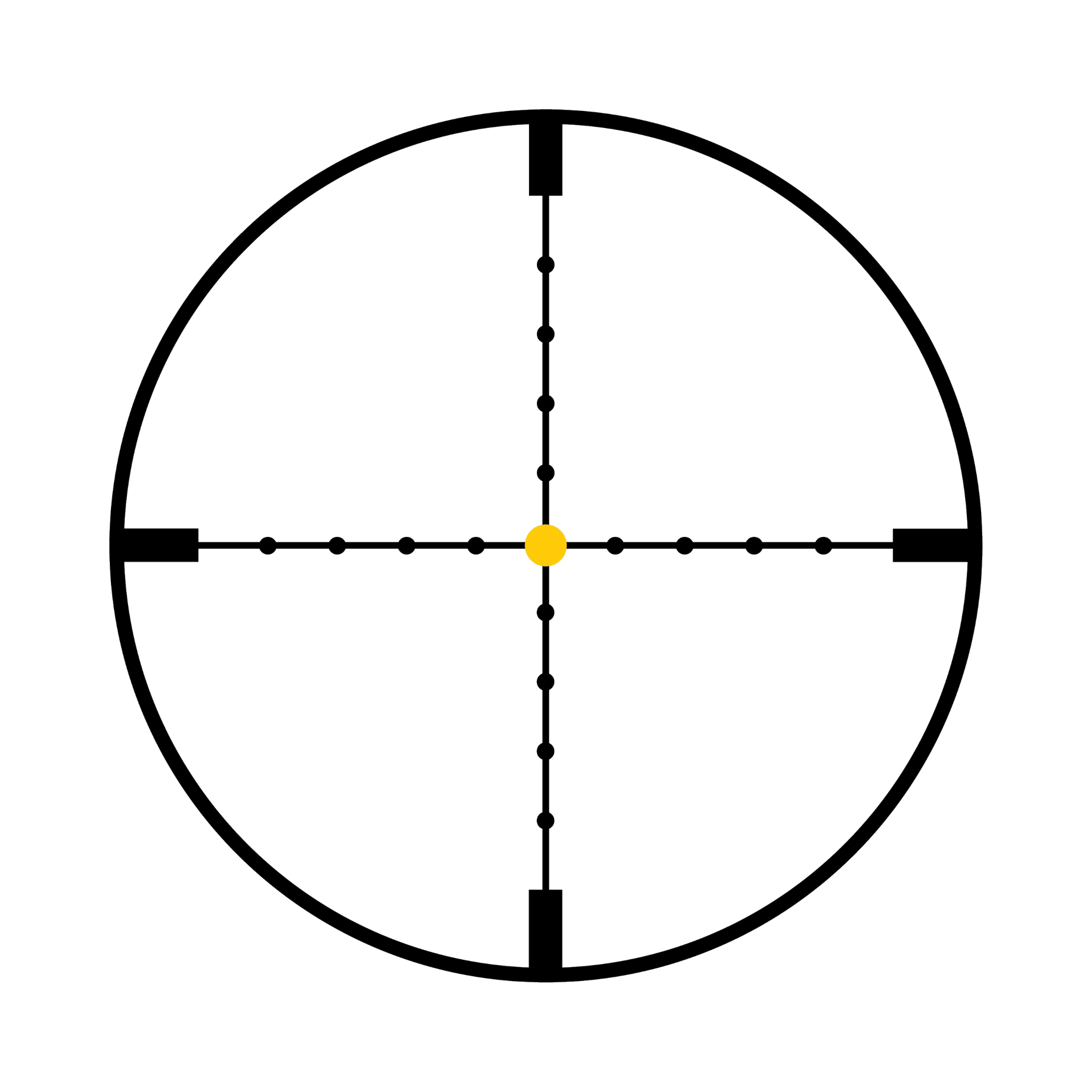 AccuPoint® 3–9x40 optiskais tēmēklis ar MIL-Dot tēmējlīniju un dzintara krāsas punktu, 1 collas caurule