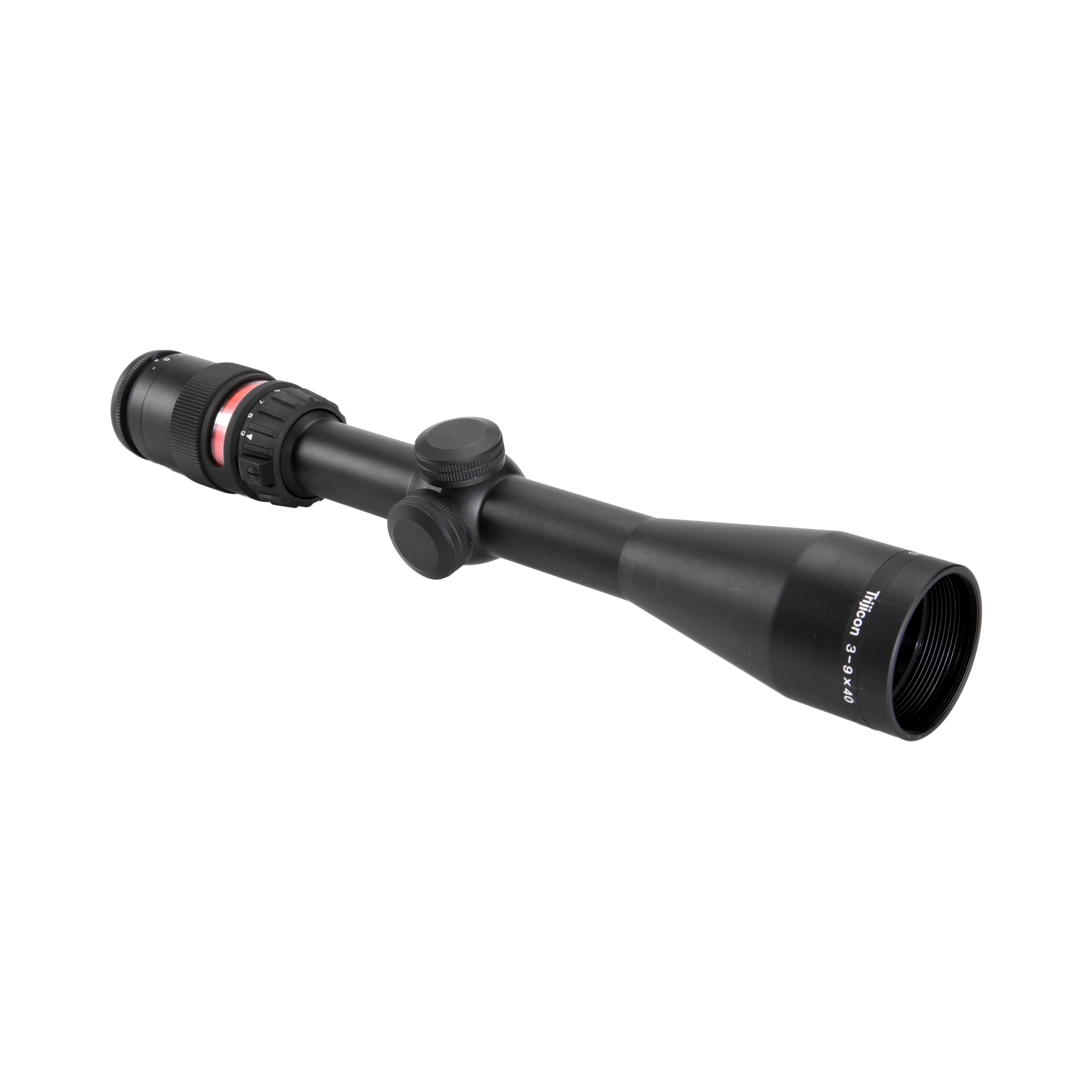 AccuPoint® 3–9x40 optiskais tēmēklis ar BAC, sarkanu trīsstūra tēmējlīniju, 1 collas caurule