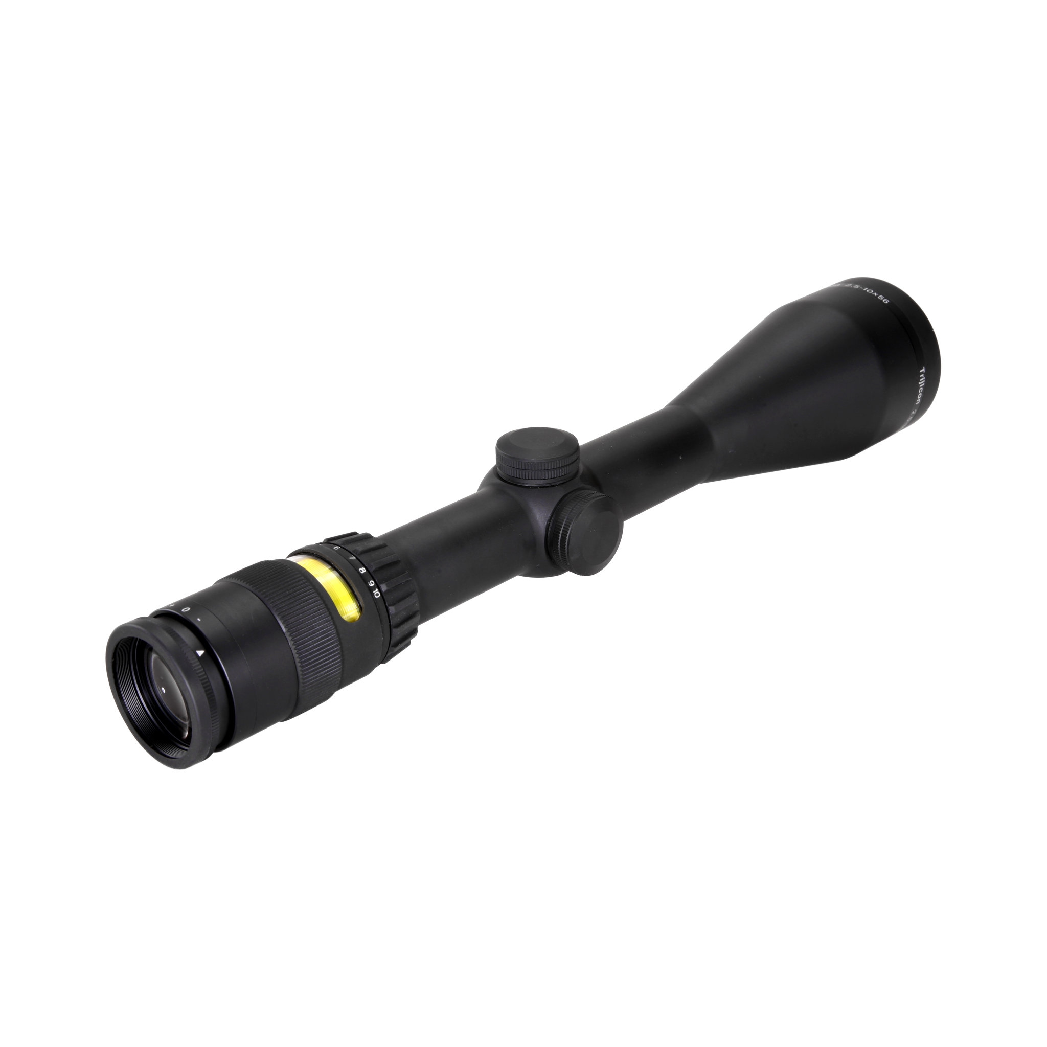 AccuPoint® 2,5–10x56 optiskais tēmēklis ar standarta dupleksa tēmējlīniju un dzintara krāsas punktu, 30 mm, matēti melns, ar aizsargvāciņu