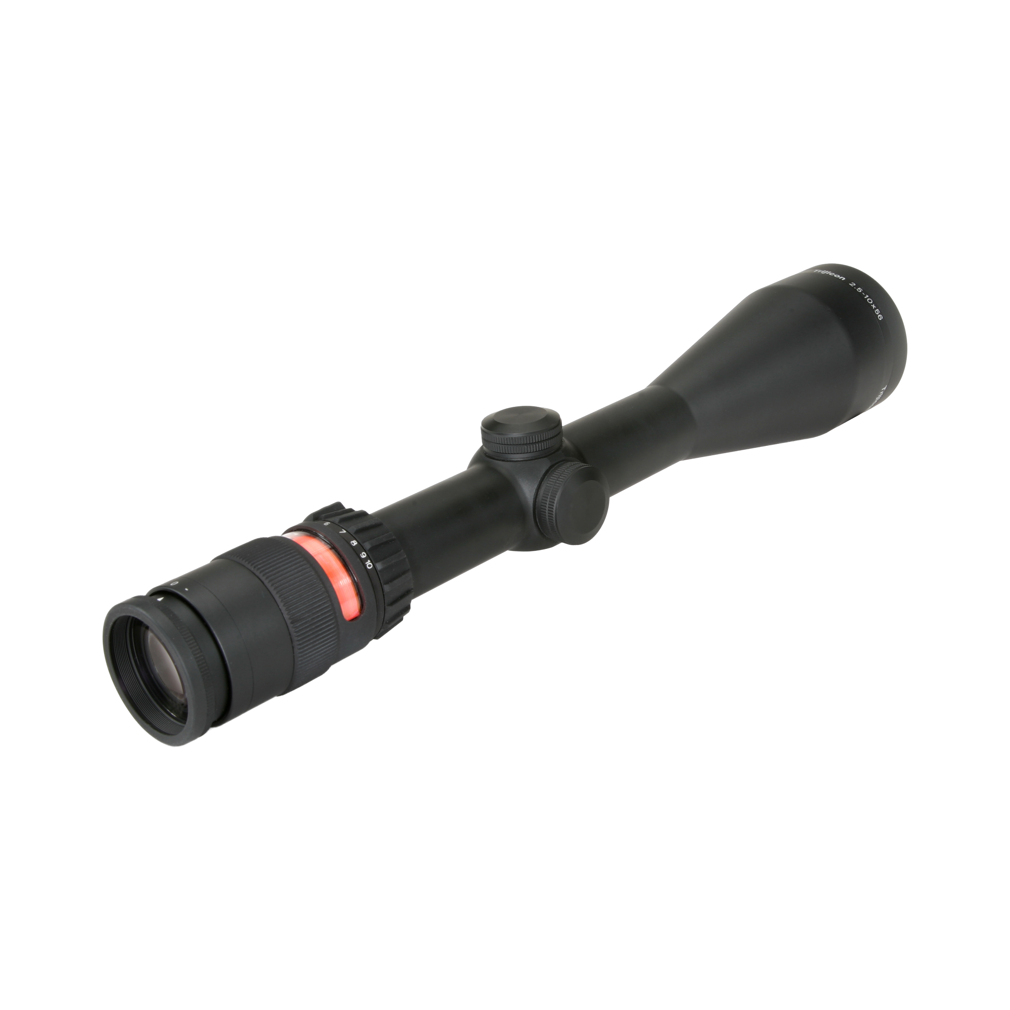 AccuPoint® 2,5–10x56 optiskais tēmēklis ar BAC, sarkanu trīsstūra tēmējlīniju, 30 mm, matēti melns, ar aizsargvāciņu