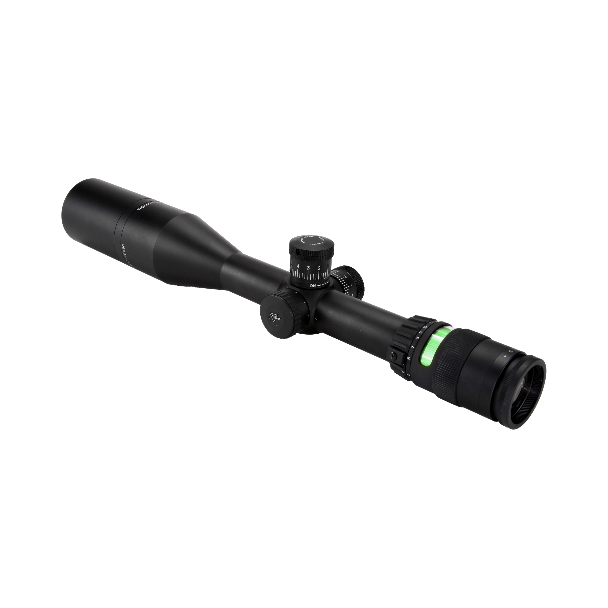 AccuPoint® 5–20x50 standarta dubultā tēmēkļa krusts ar zaļu punktu, 30 mm, matēti melns, atklāti regulatori